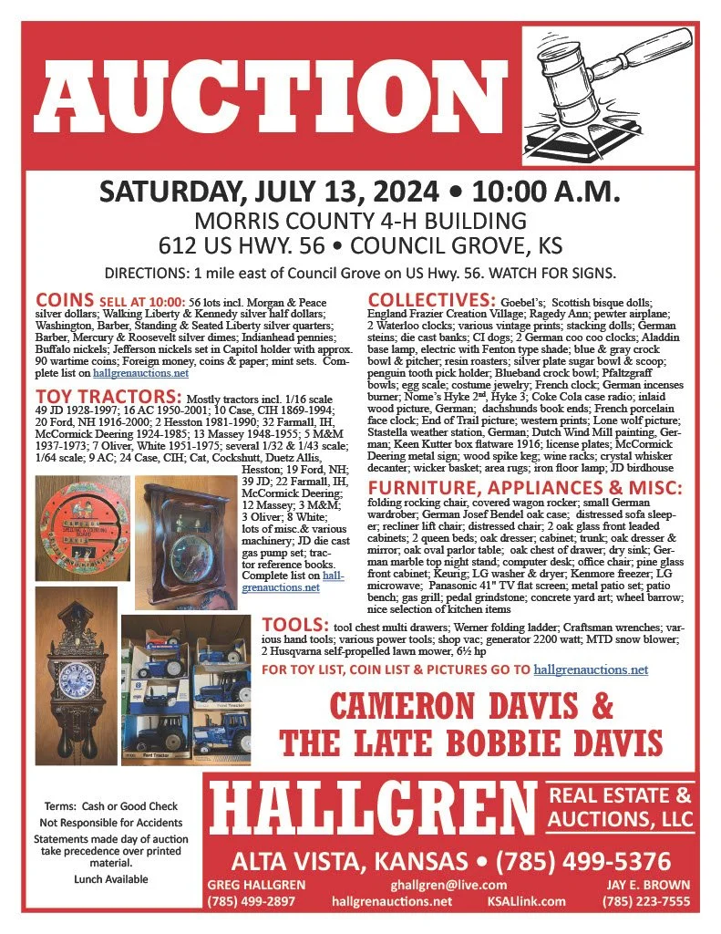 Hallgren Auction - Cameron Davis &amp; the Late Bobbie Davis