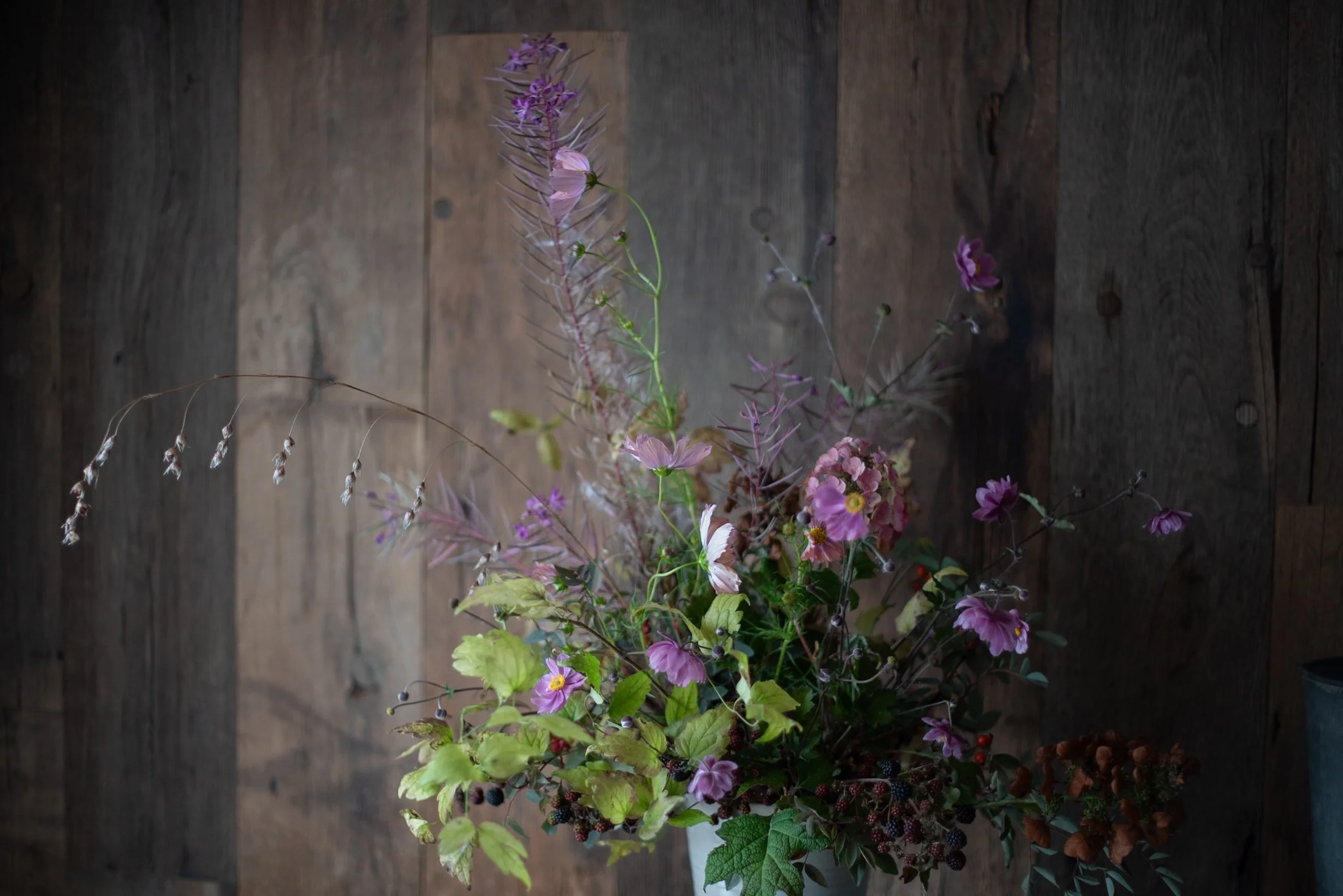 FIREWEED &amp; RED LEAF ROSE