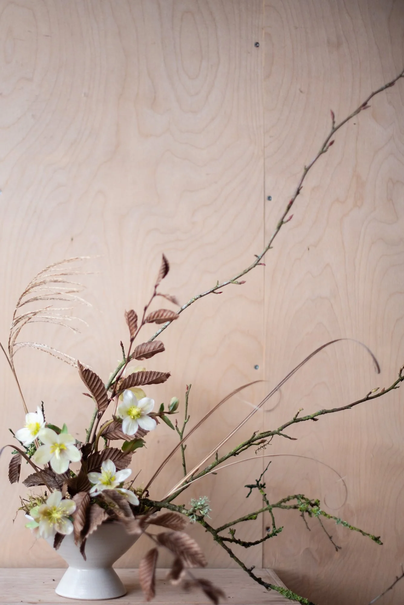 Naturalistic winter arrangement