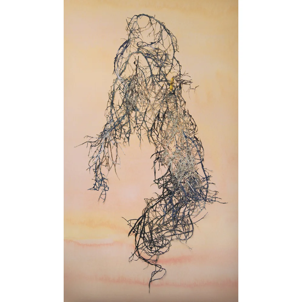 Wilderness II 2011, hand-cut c-prints, watercolor, India ink, collage on archival inkjet print, 53 1/2" x 90". 