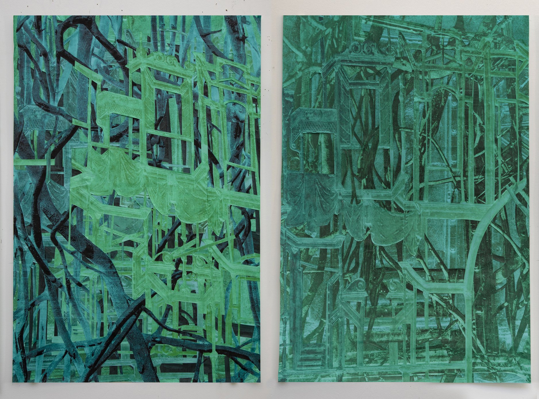 Untitled Paper Empires Diptych