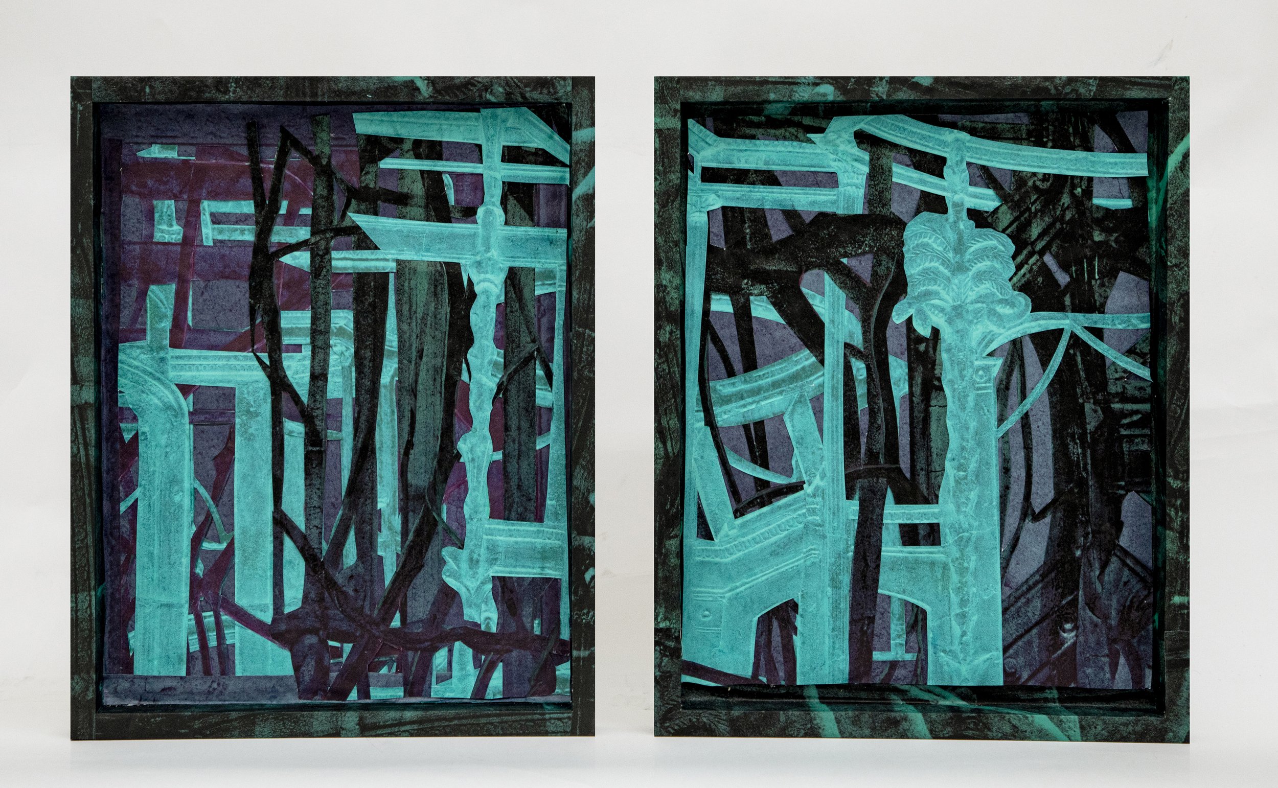 Untitled Diptych (Paper Empires Series)