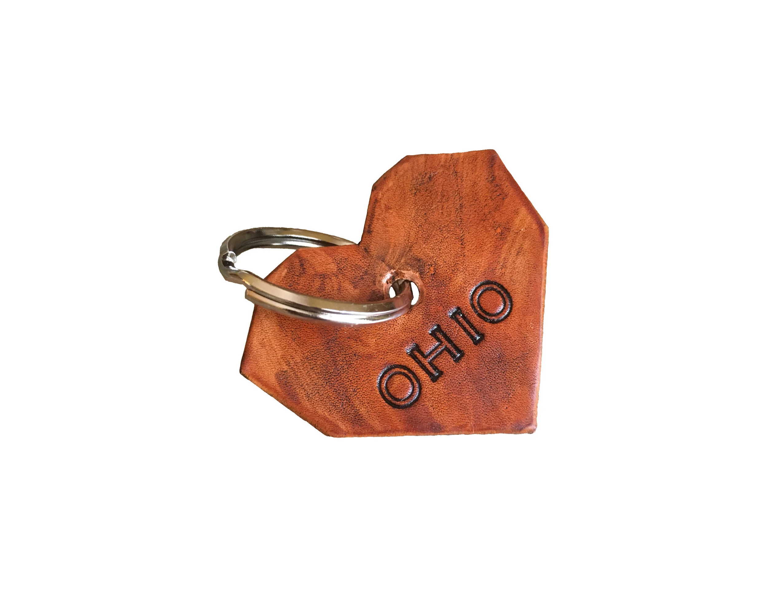 Heart Ohio Keychain 
