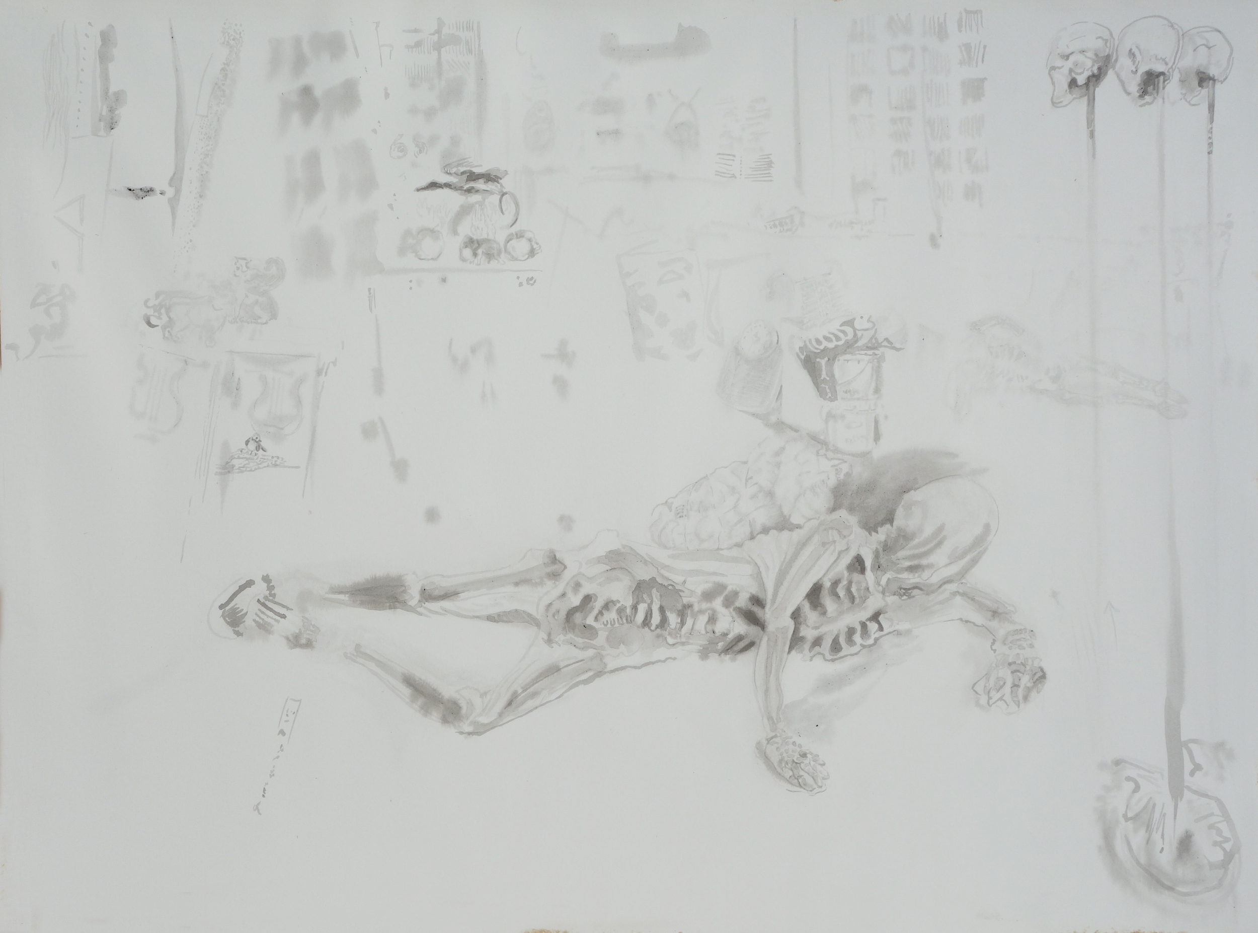 Untitled (Reclining Skeleton)