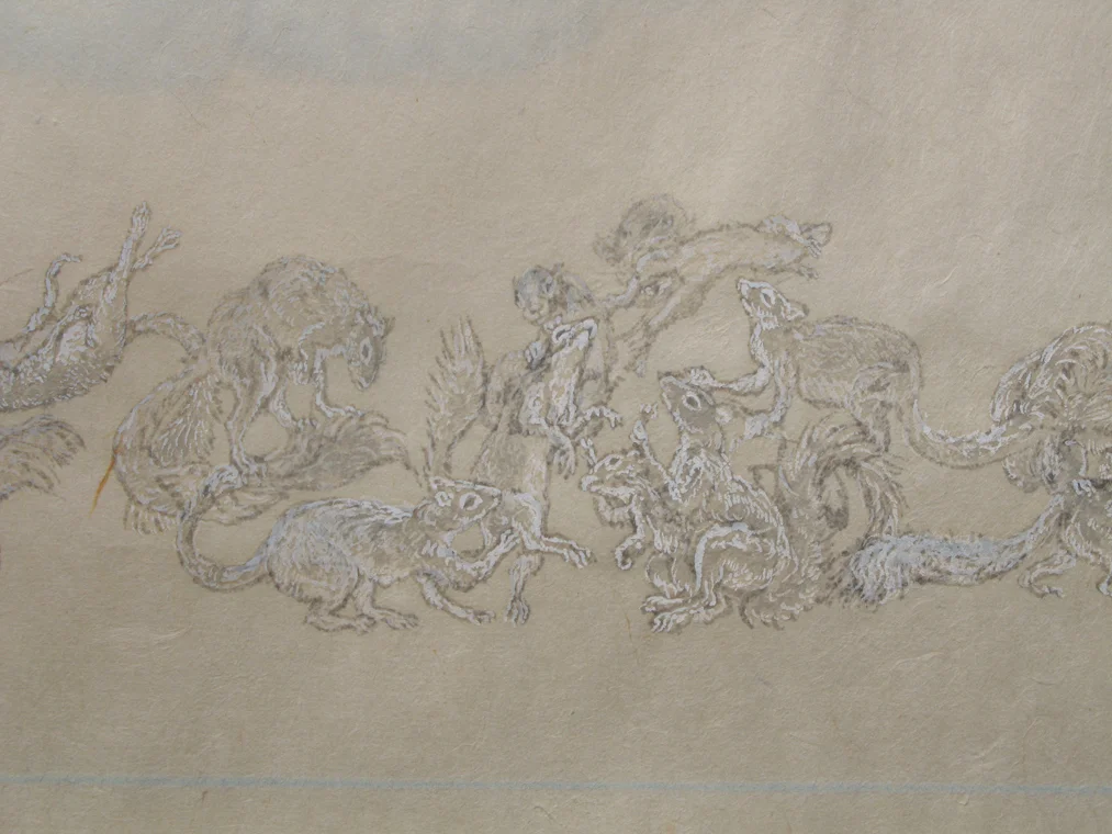 Detail from Post-colonial Shift to Greater Dependency: Subjugated Squirrels, 1998