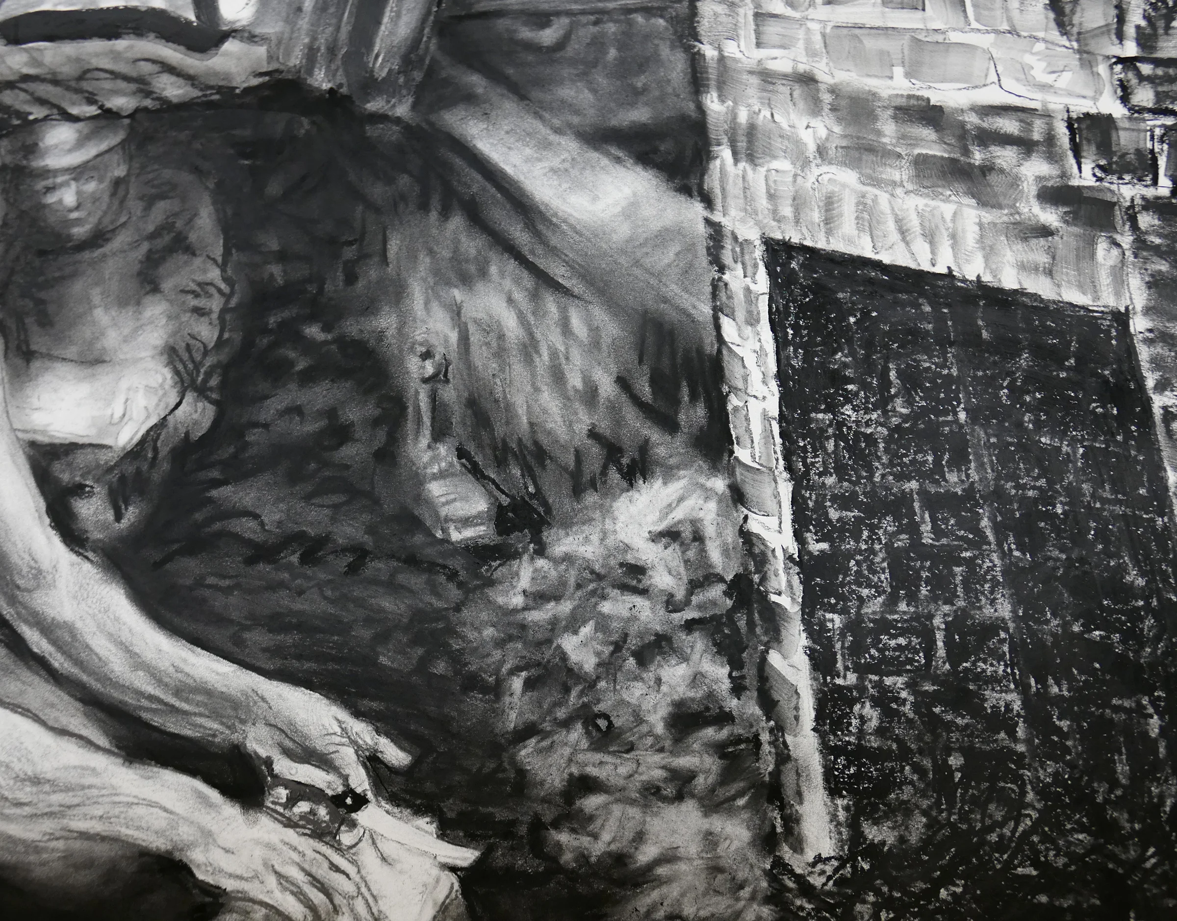 Detail of JEFFERSON MARSYAS (coal miner in Sally Heming's cabin)