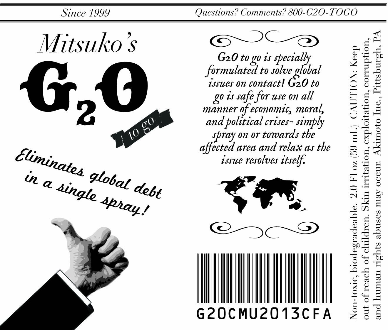 STUDENT PROJECT for the G20: G2O TO GO