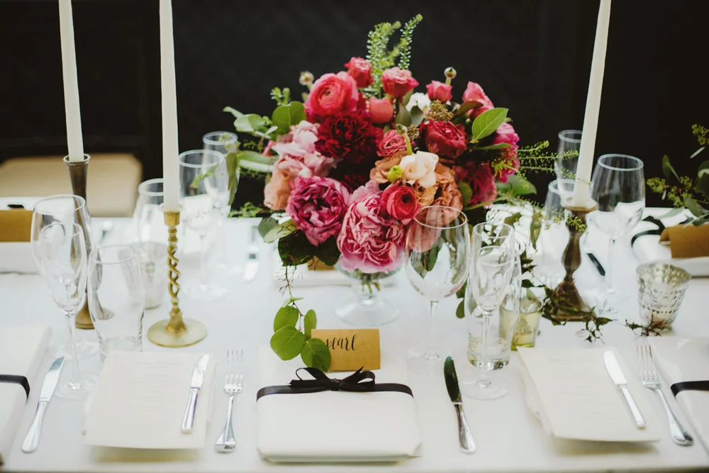gramercy-park-hotel-wedding-magenta-flowers-sophisticated-taper-candles-glamour