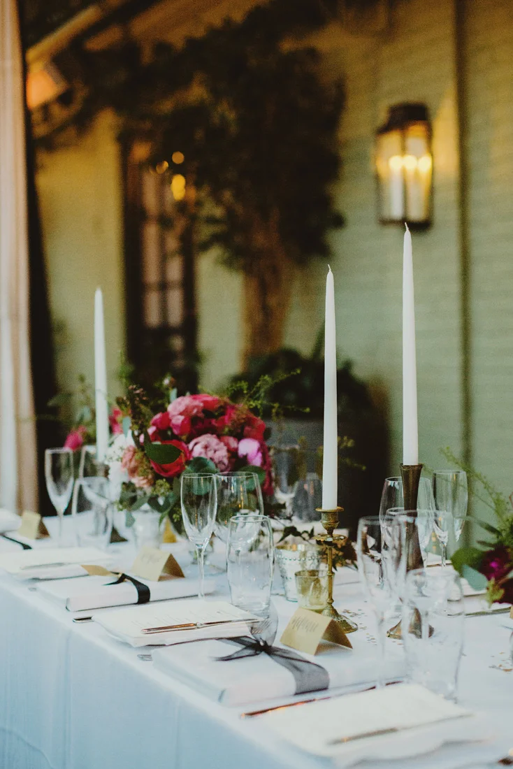 gramercy-park-hotel-wedding-magenta-flowers-sophisticated-taper-candles-glamour