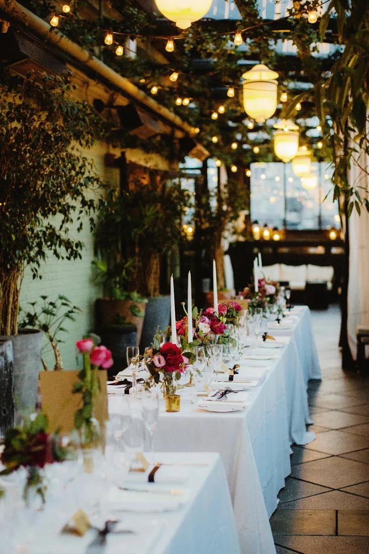 gramercy-park-hotel-wedding-magenta-flowers-sophisticated-taper-candles-glamour