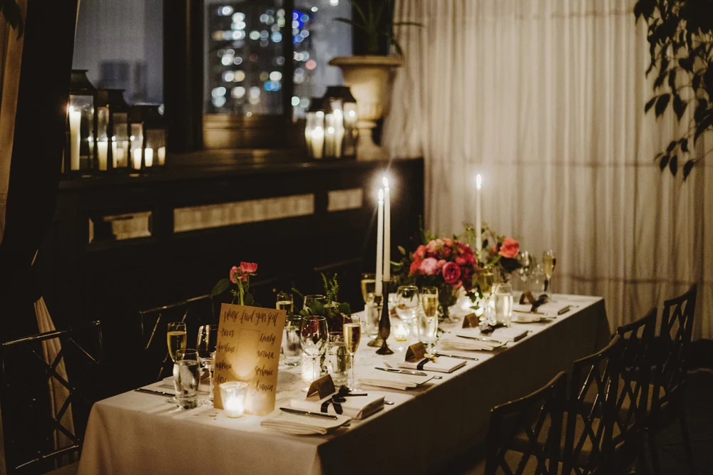 gramercy-park-hotel-wedding-magenta-flowers-sophisticated-taper-candles-glamour