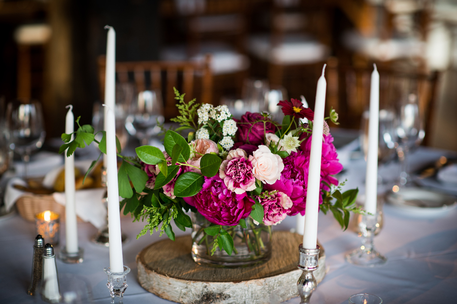 wild-loose-natural-arrangement-centerpiece-magenta-pink-birch-taper