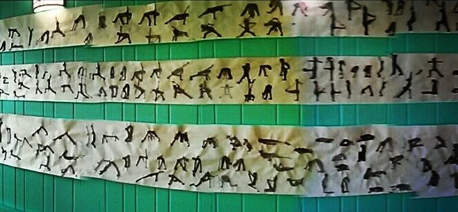 These are paintings Barbara did of the Ashtanga Primary and Second Series. She used long scrolls of white paper and single strokes, like caligraphy!! To see more of Barbara's art CLICK HERE