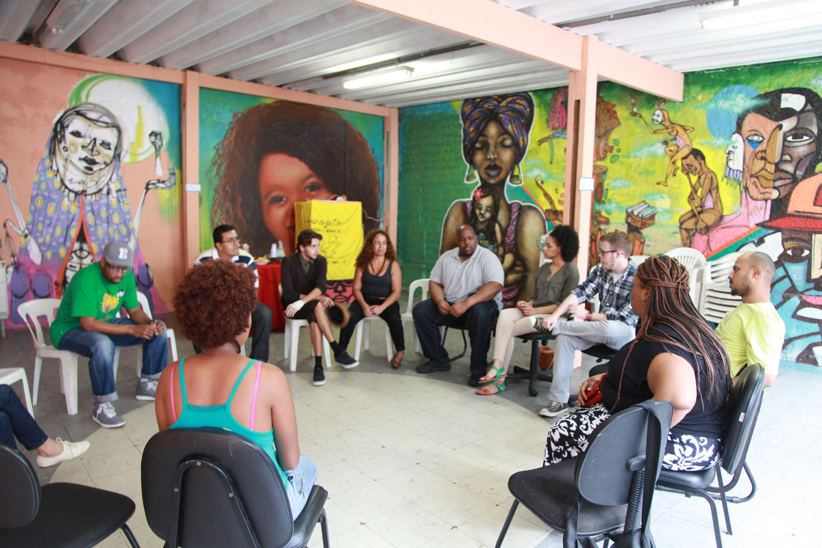 Fearless Dialogues created by Dr. Gregory Ellison and Beautiful In Every Shade Meets with group of artists and leaders of Street Kids Project in Sao Bernardo do Campo Brazil.