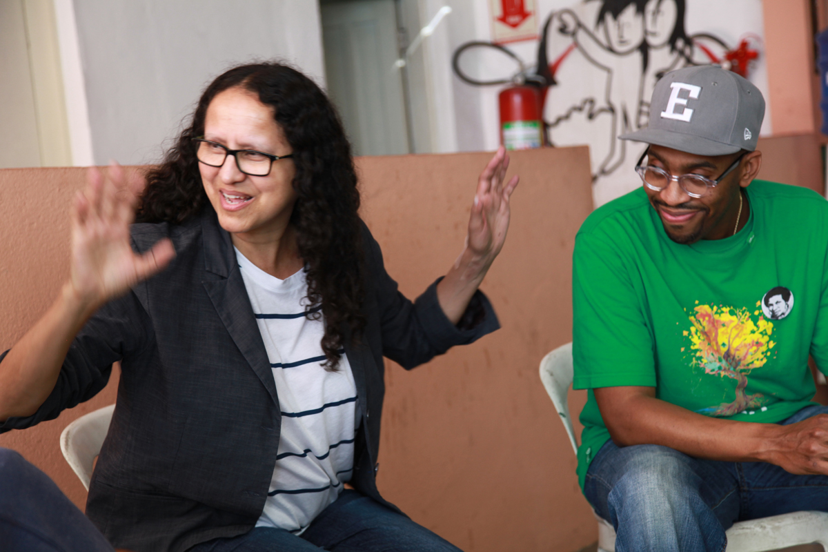 Dr. Gregory Ellison, II with Dr. Margarida Ribeiro from Methodist University of Sao Paulo at Street Kids Project in Sao Bernardo do Campo Brazil.