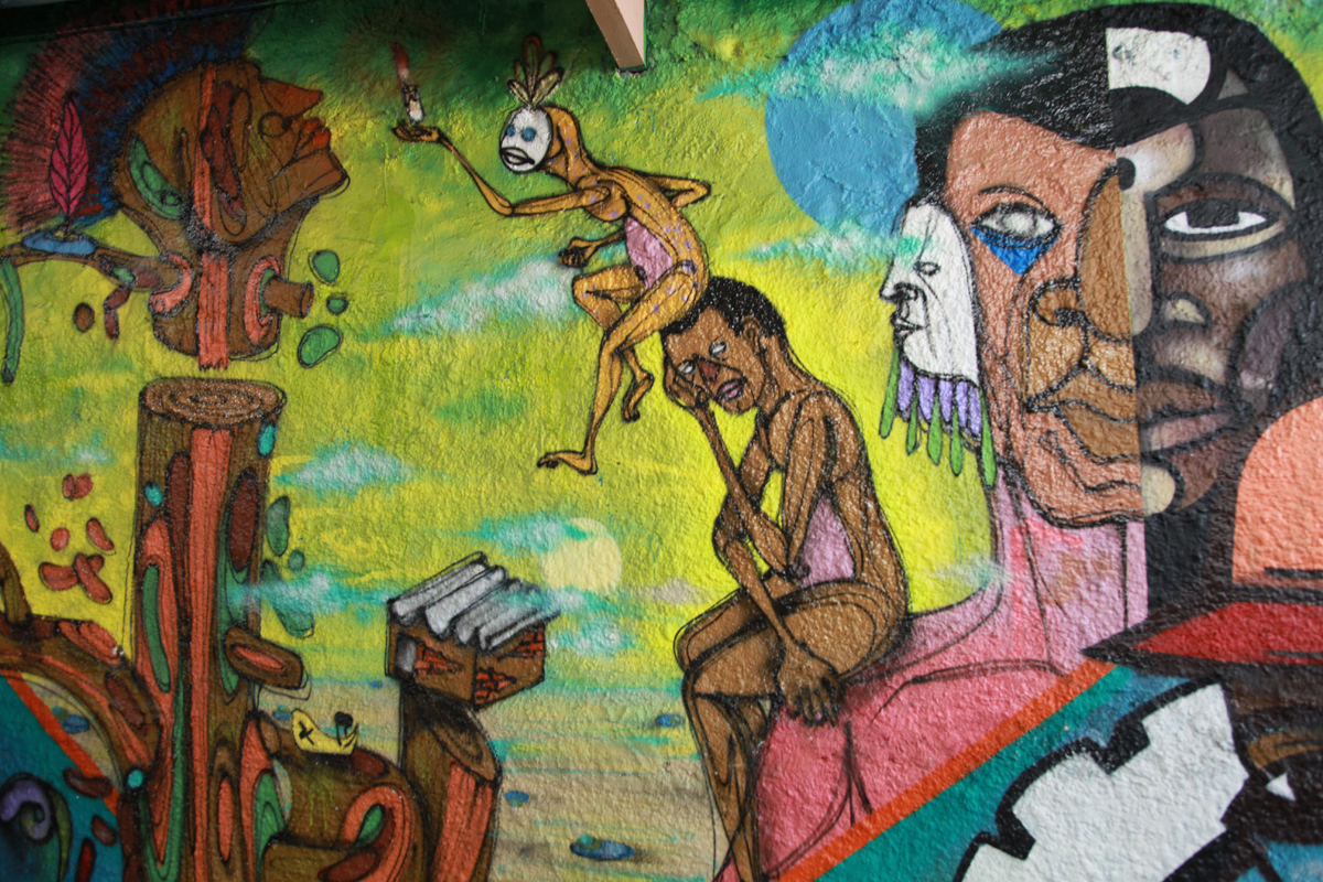 Michel Cena7 uses his work to speak to address social issues and to inspire positive social change in his community.