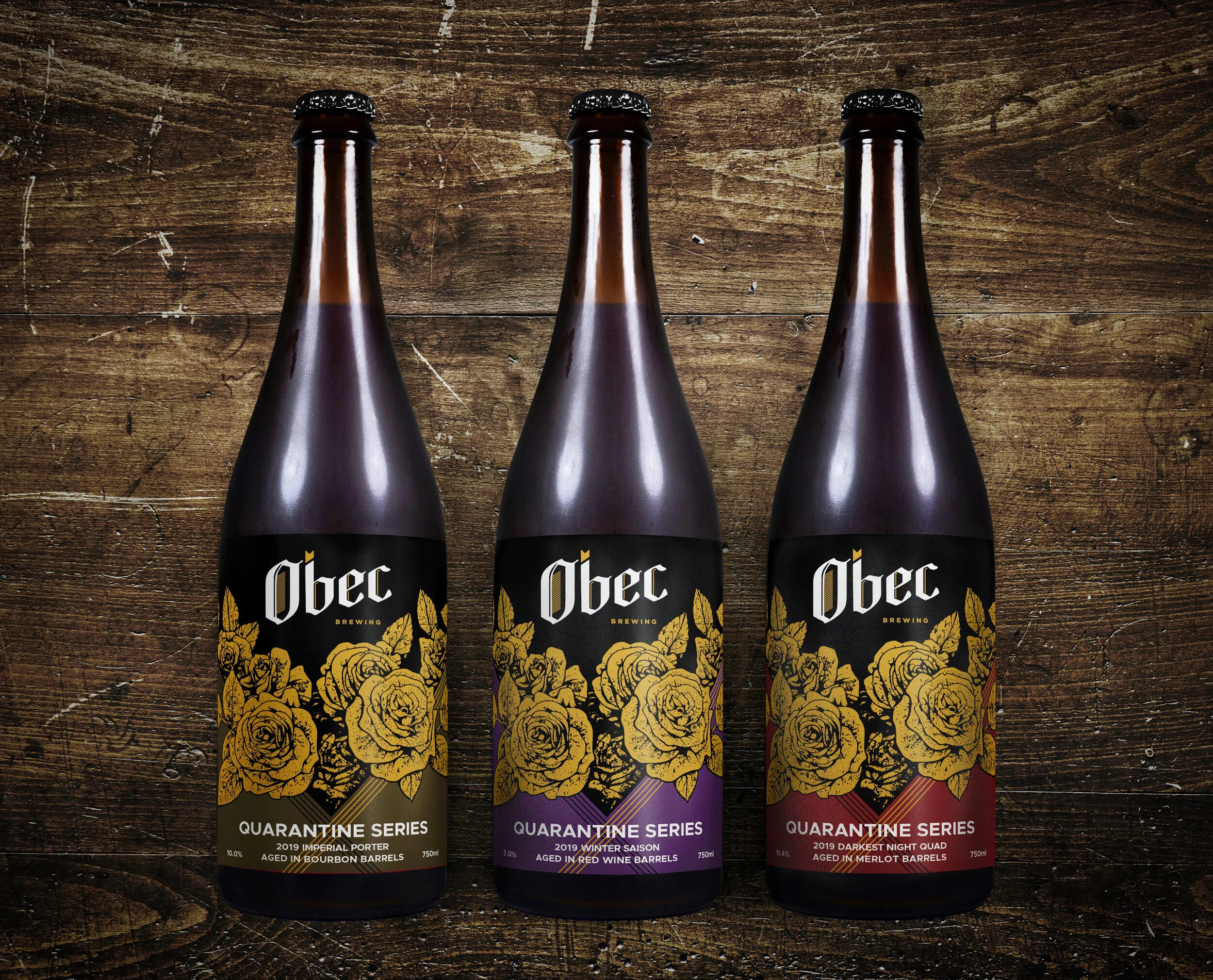  Quarantine Series label designs for Obec Brewing in Seattle, Washington 