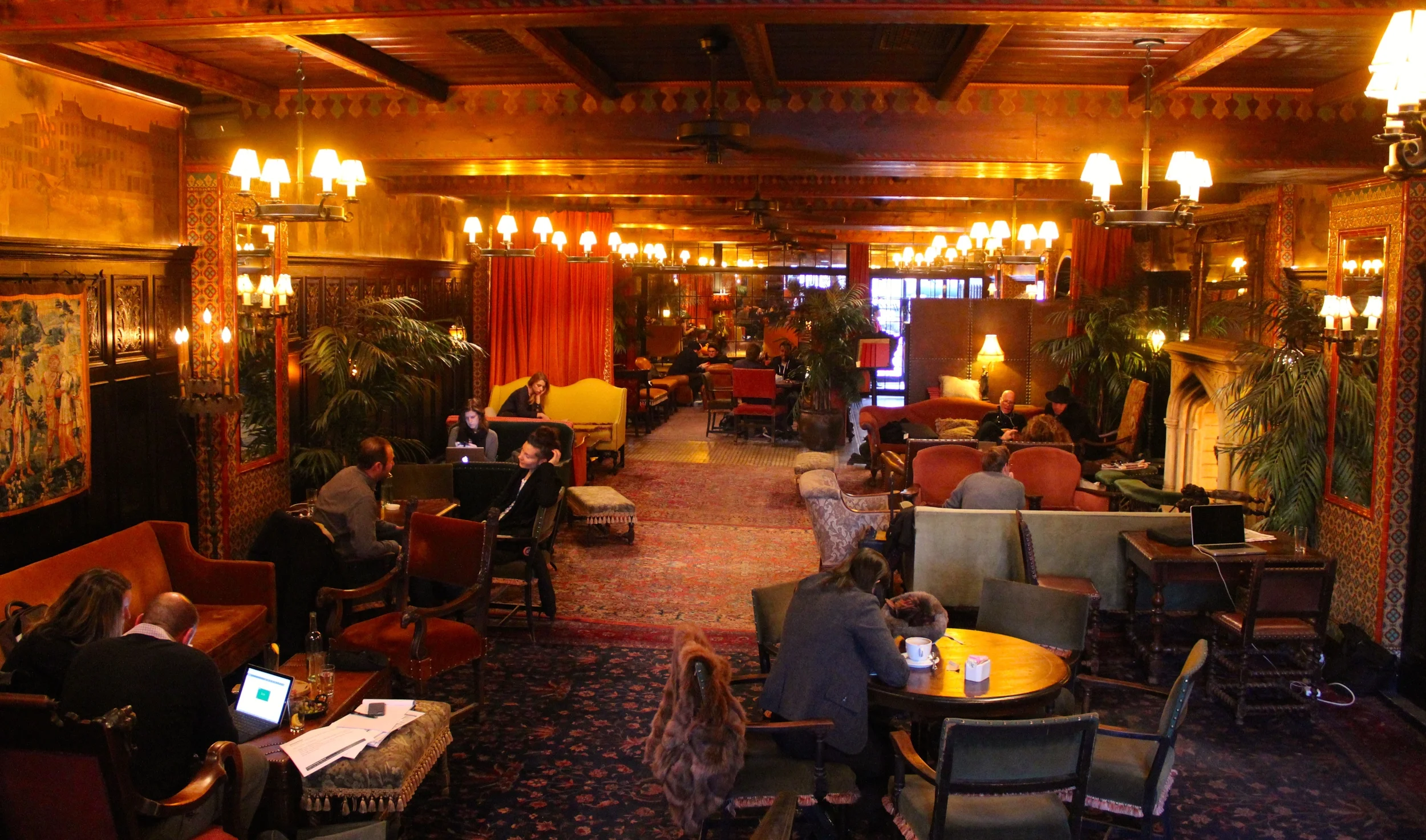 People working hard at The Bowery Hotel.