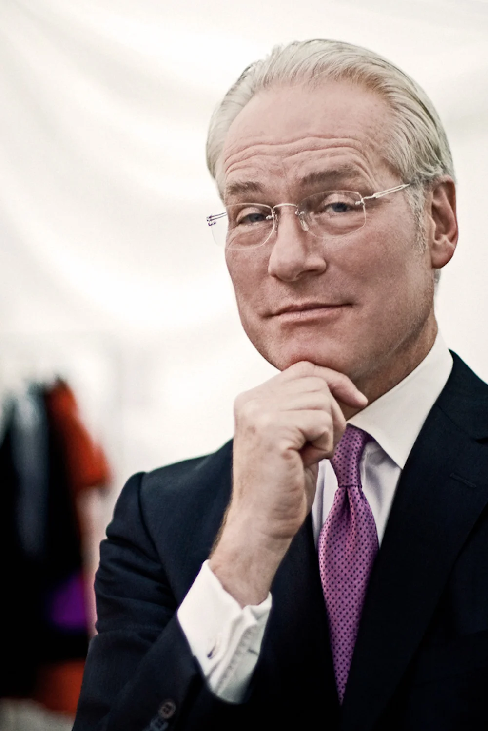 portrait of Tim Gunn backstage for Styleline Magazine