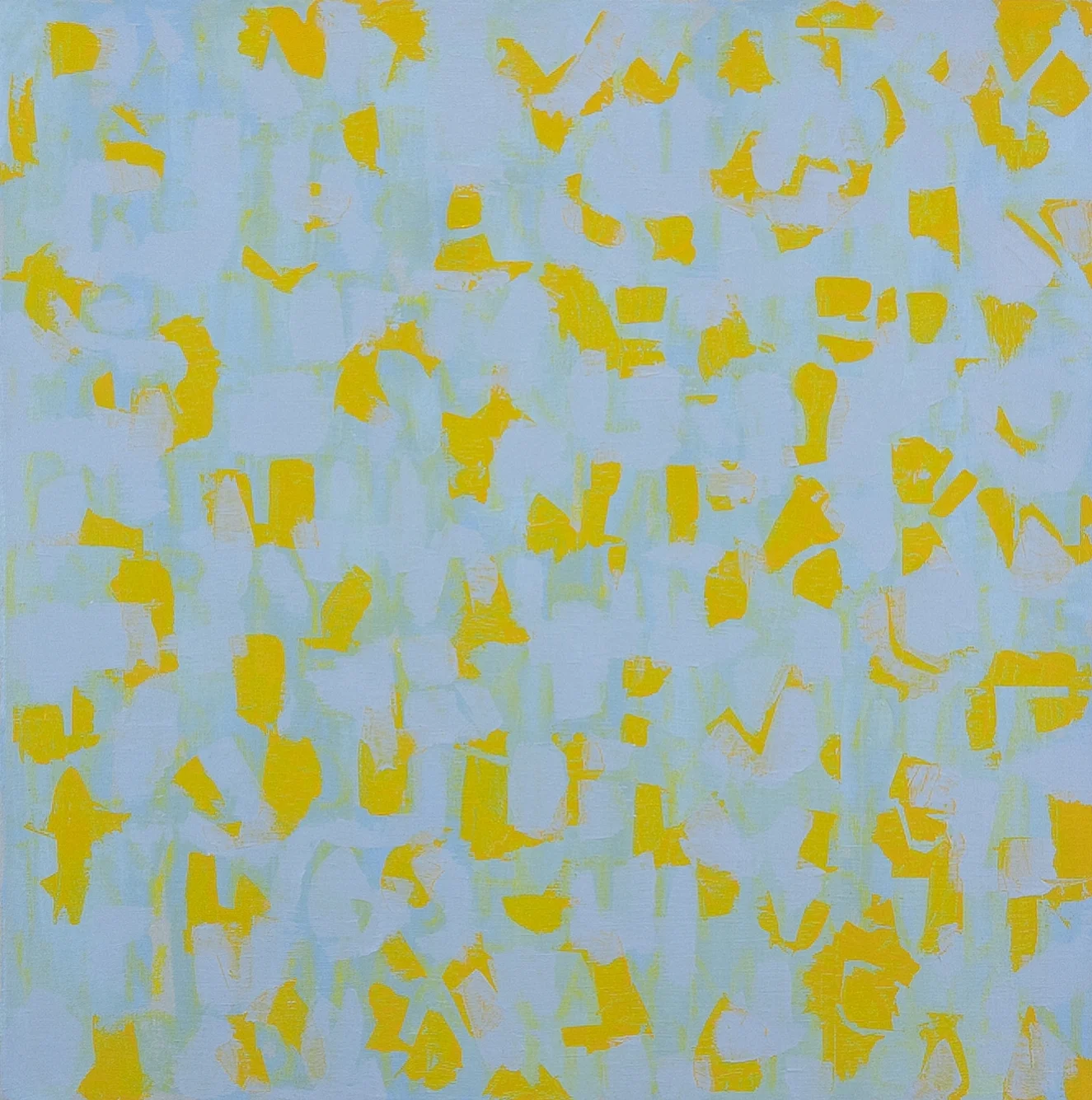 All lives are about secrets, there is always a mystery lying beneath the surface, mysteries at their heart, there is always a secret. 24 x 24 in. 61 x 61 cm oil and oil stick on canvas 2016