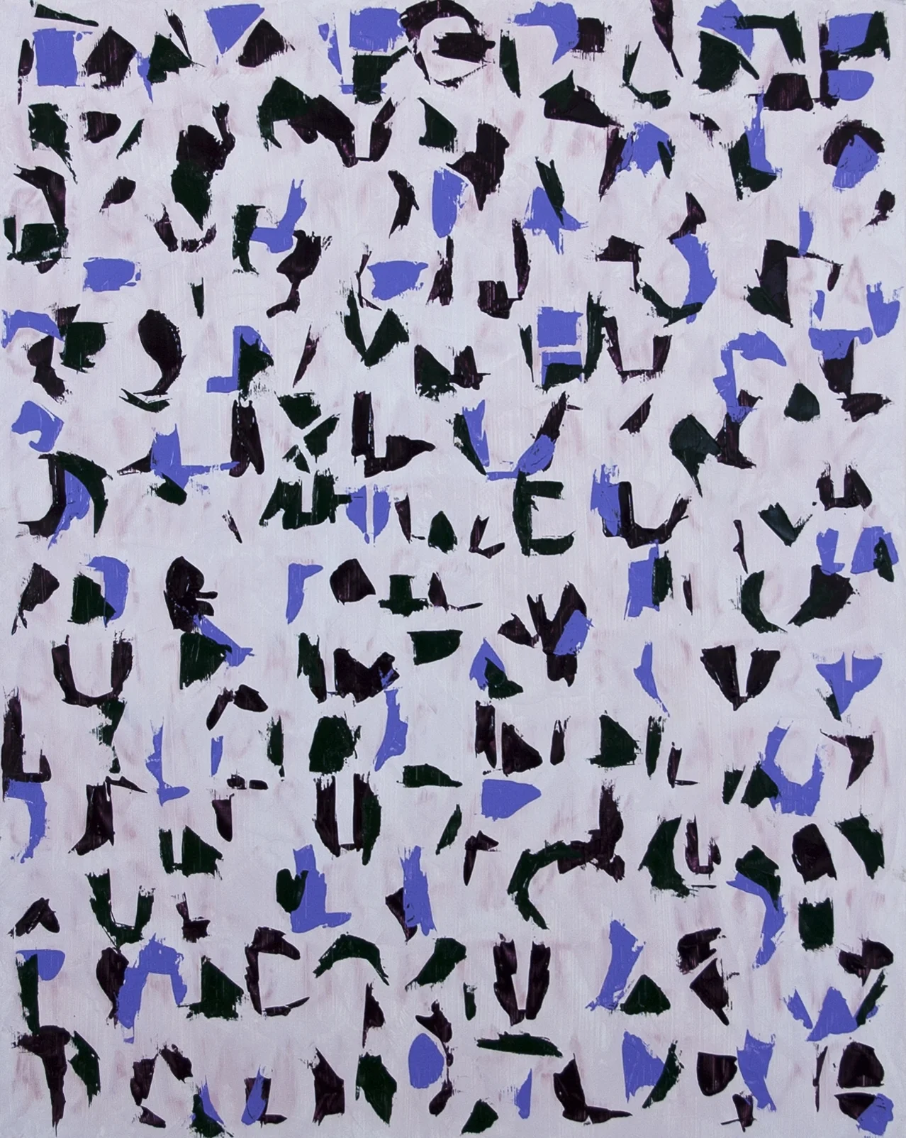 They drop like strange birds that know many secrets; they have no time to tell their secrets as they float by. 24 x 30 in. 61 x 76 cm oil and oil stick on panel 2017