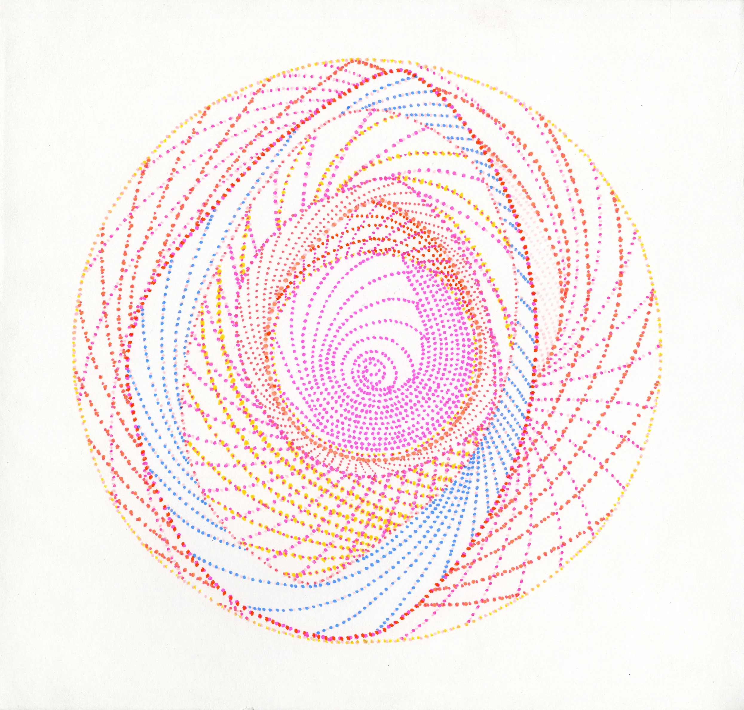  11.5 x 11.5 in. 29 x 29 cm  oil marker on paper  2017 