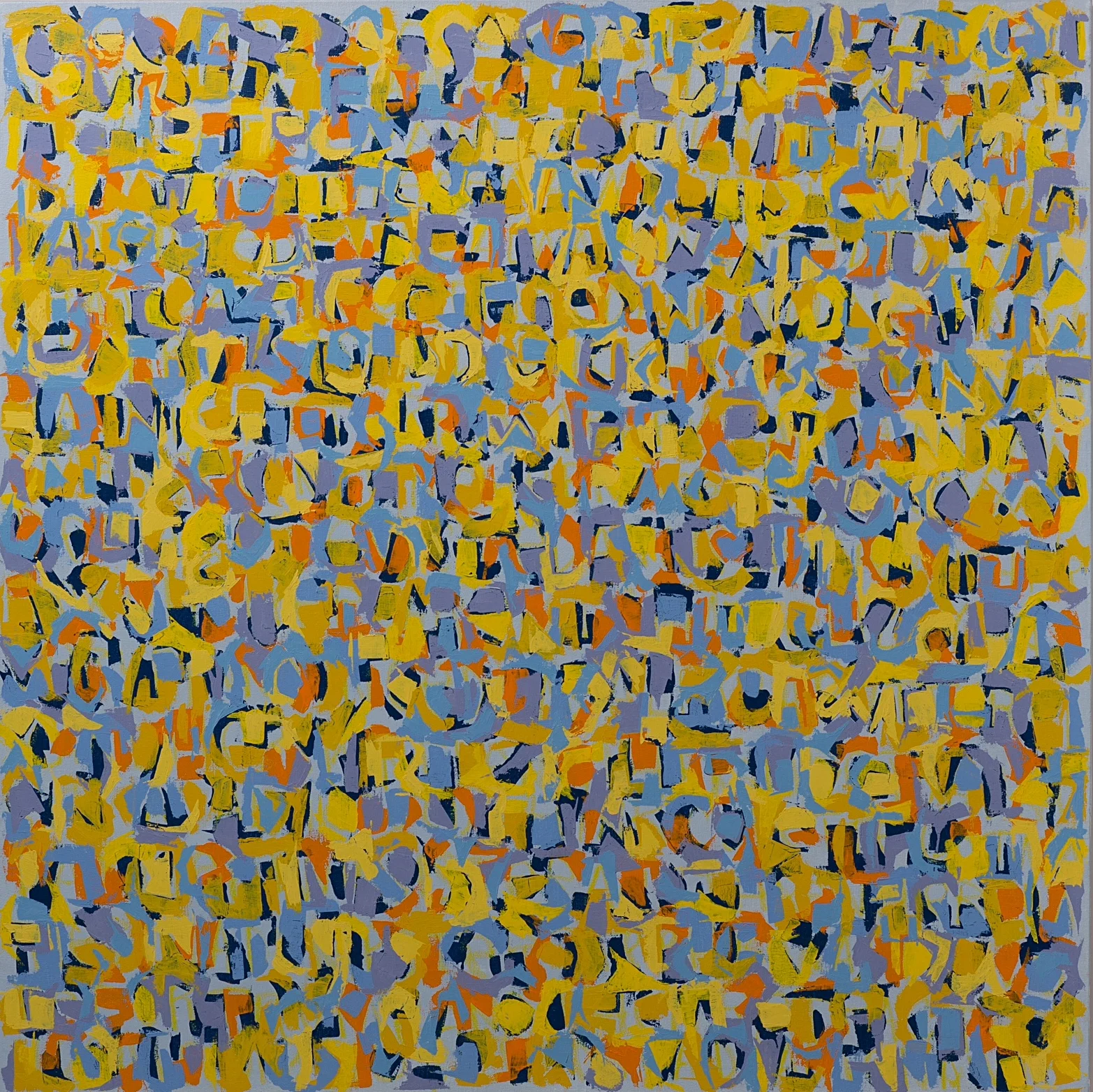  Gazelle, Theresa, Jamie, Alex, Patrice, Eimear, Barry, Connor, Delia, Lizzy  48 x 48 in. 122 x 122 cm  oil and oil stick on canvas  2017 