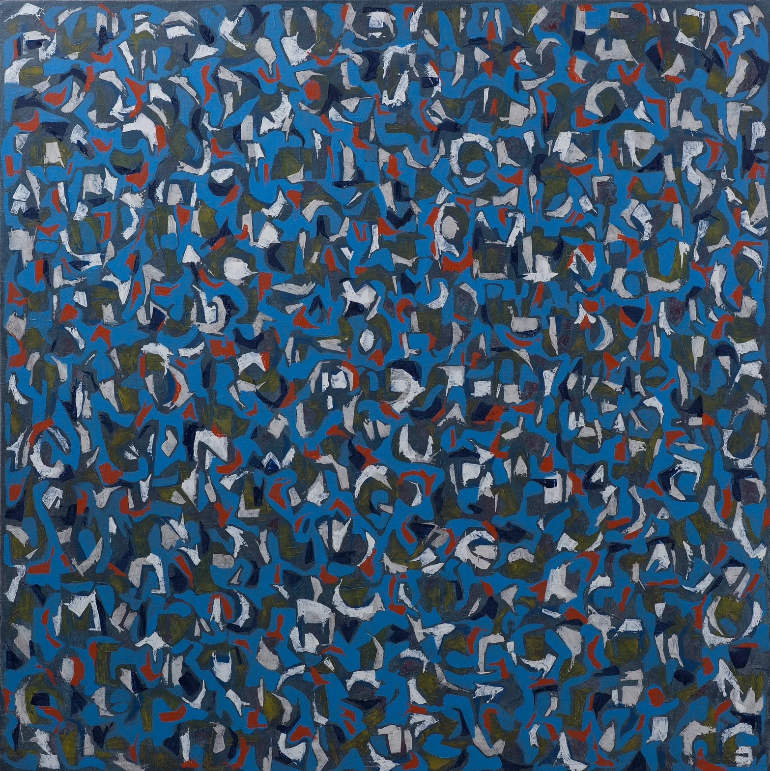  Garett, Amy, Felicia, Carol, Kalei, Jason, Amelia, Colin, Shane.  48 x 48 in. 122 x 122 cm  oil and oil stick on canvas  2017   