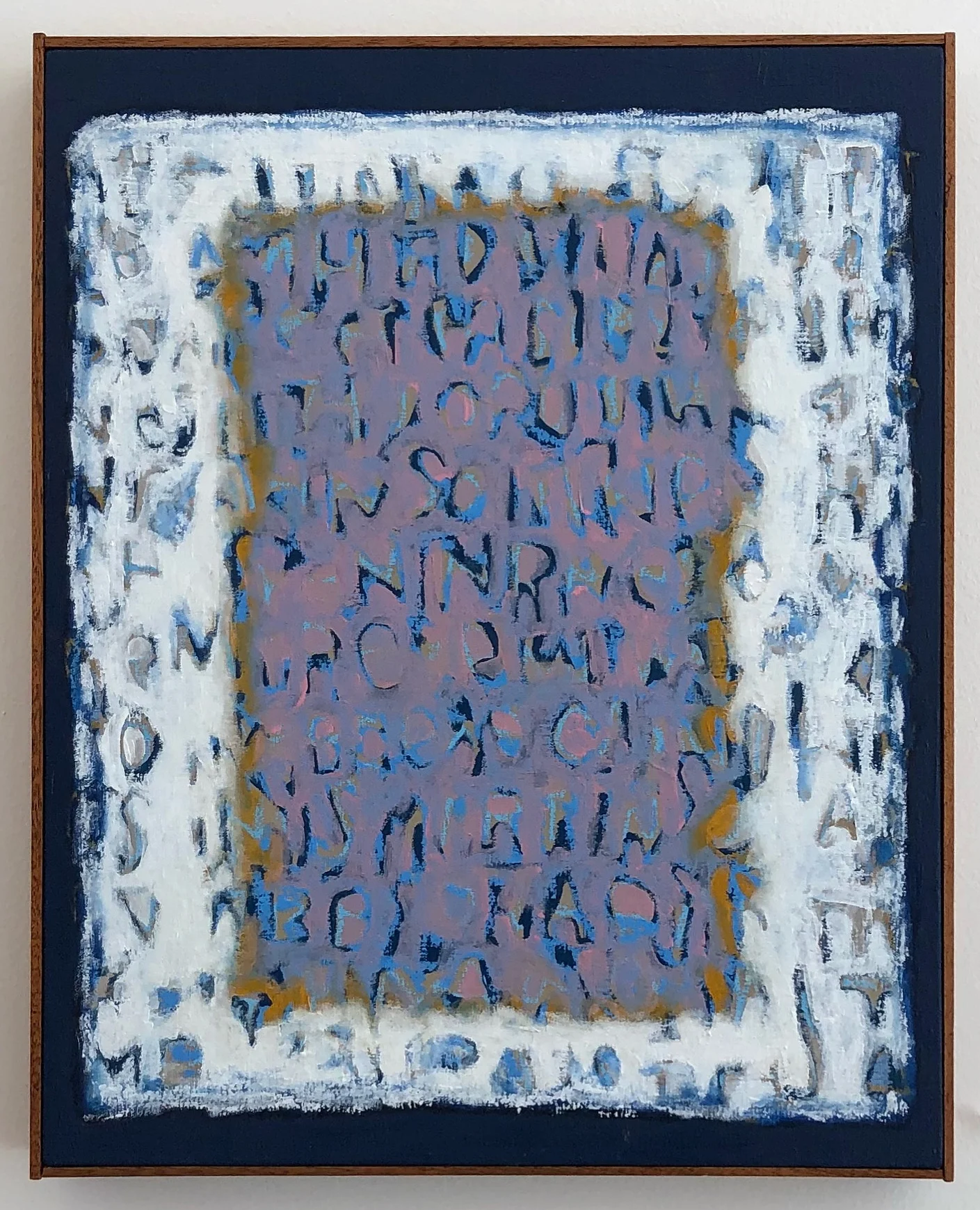  They had participated in secret conversations and received certain assurances.  oil and oil stick on canvas over panel in artist's frame  16 x 20 in. 41 x 51 cm  2018 