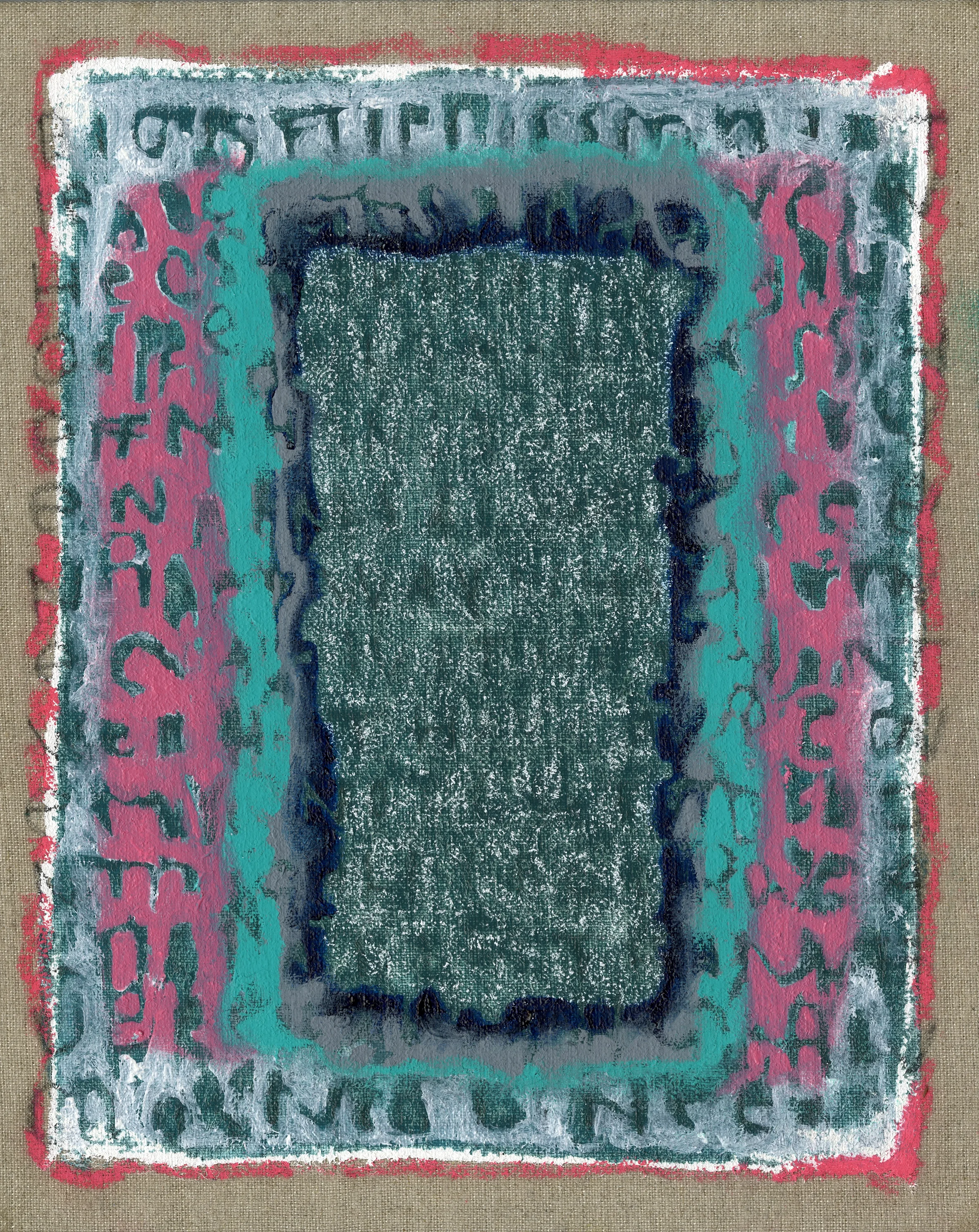 There are lovers and secrets. Oil, oil stick, colored pencil, and graphite on linen over panel 8 x 10 in. 20 x 25 cm 2018