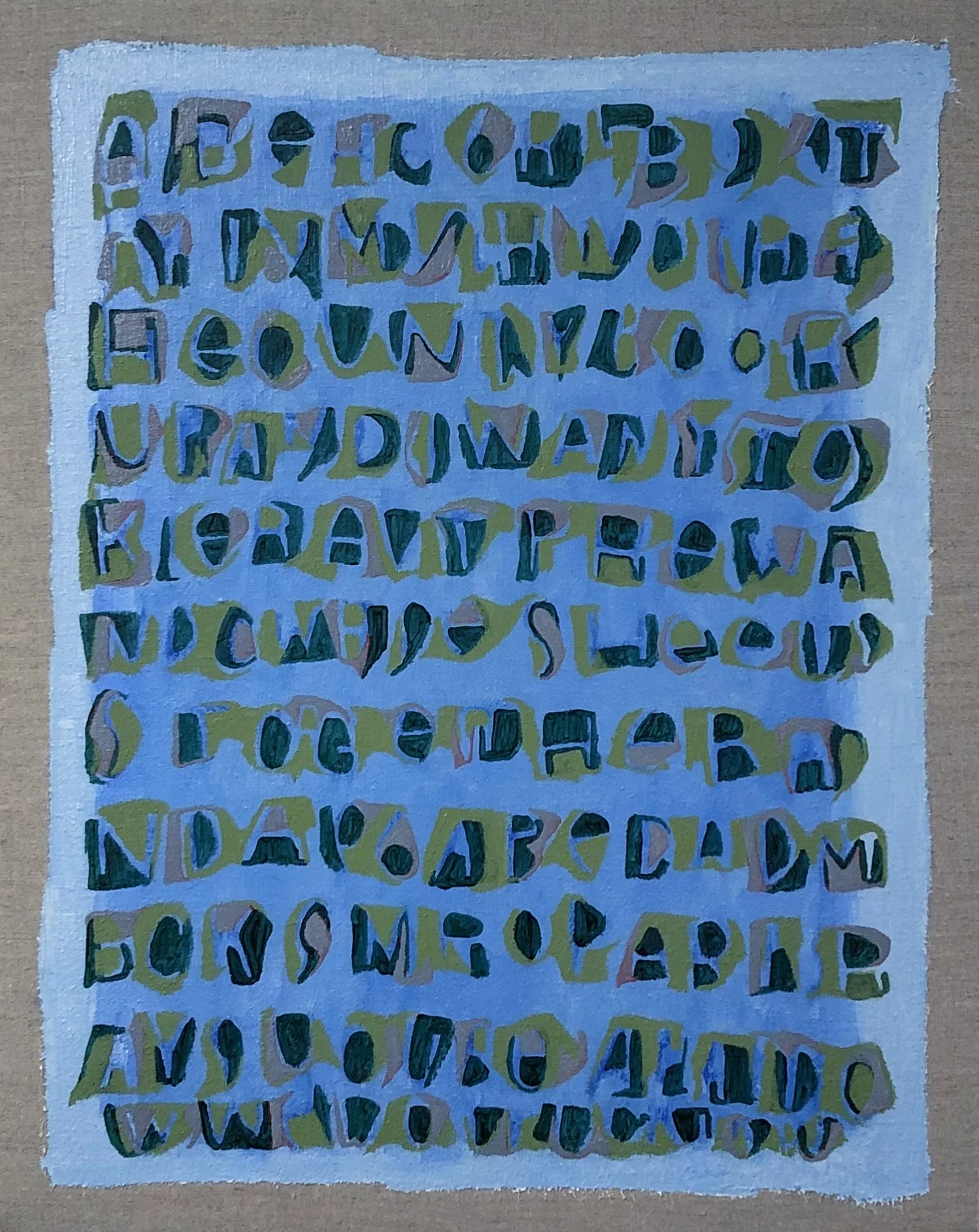  They had no choice but to go underground with their secret ideas.  Oil and oil stick on linen over panel  16 x 20 in. 41 x 51 cm  2018 