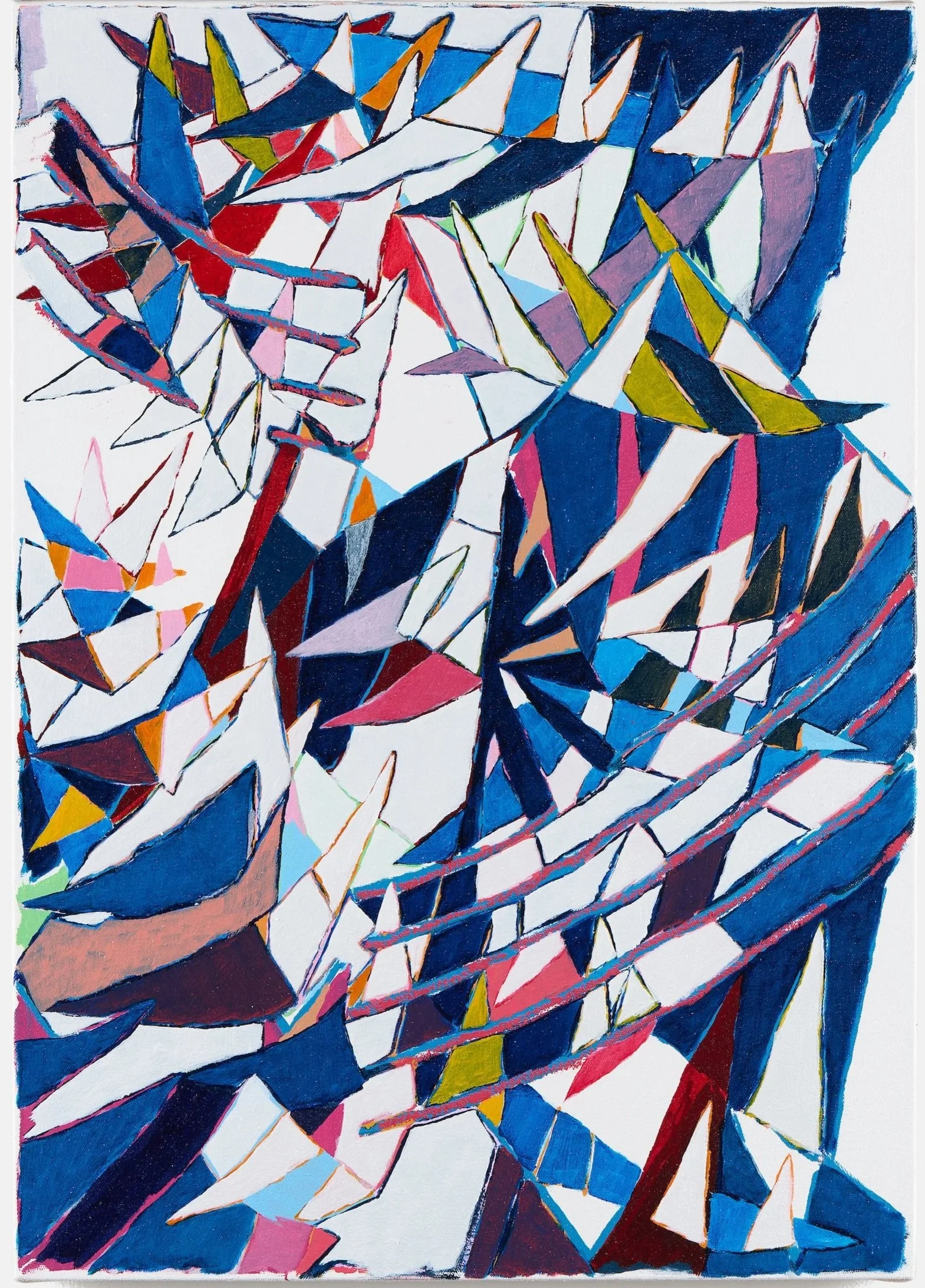 Fell on some keys and this song walked out of me. Oil and oil pastel on canvas. 27 x 19 in. 69 x 48 cm. 2025. 