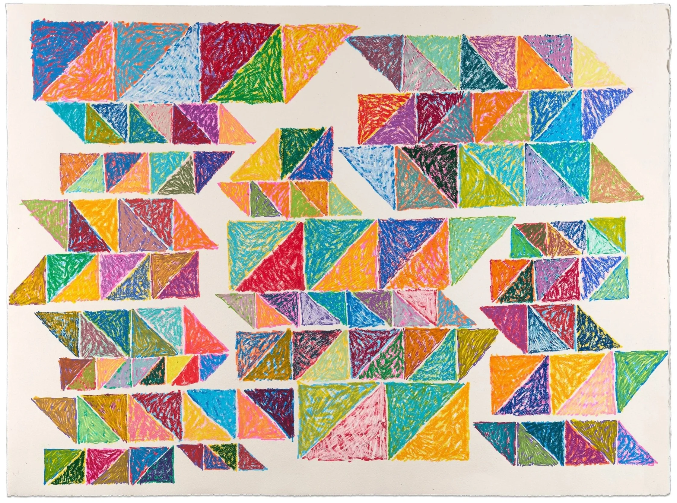  Game vs. Play, June 2025.    Oil marker and oil pastel on Arches paper.&nbsp;  29.5 x 39.5 in. 75 x 100 cm.   2025. 