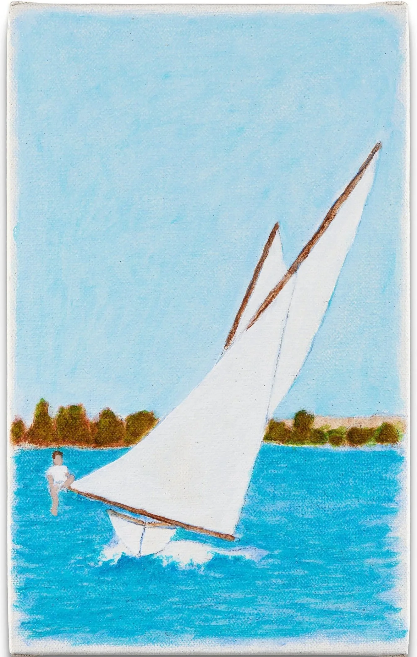  Walloon Lake no.1.   Oil on prepared linen over panel.&nbsp;  12 1/4 x 7 3/4 in. 31 x 20 cm.   2025.  