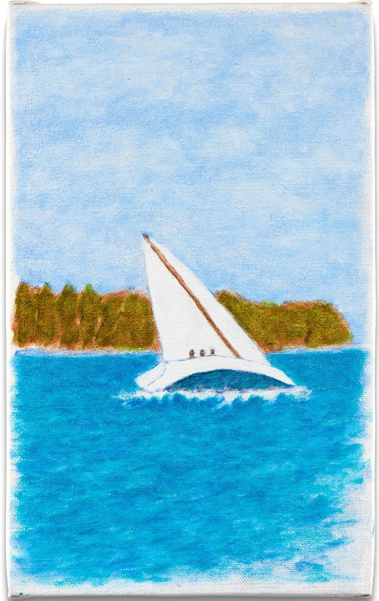  Walloon Lake no. 2.    Oil on prepared linen over panel.&nbsp;  11 1/2 x 7 1/4 in. 29 x 18 cm.  2025.  