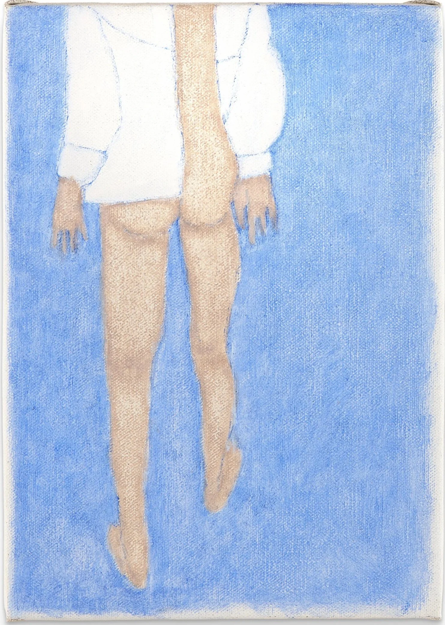  I'm going.   Oil on prepared linen over panel.   11 1/2 x 8 1/4 in. 29 x 21 cm.  2025.  