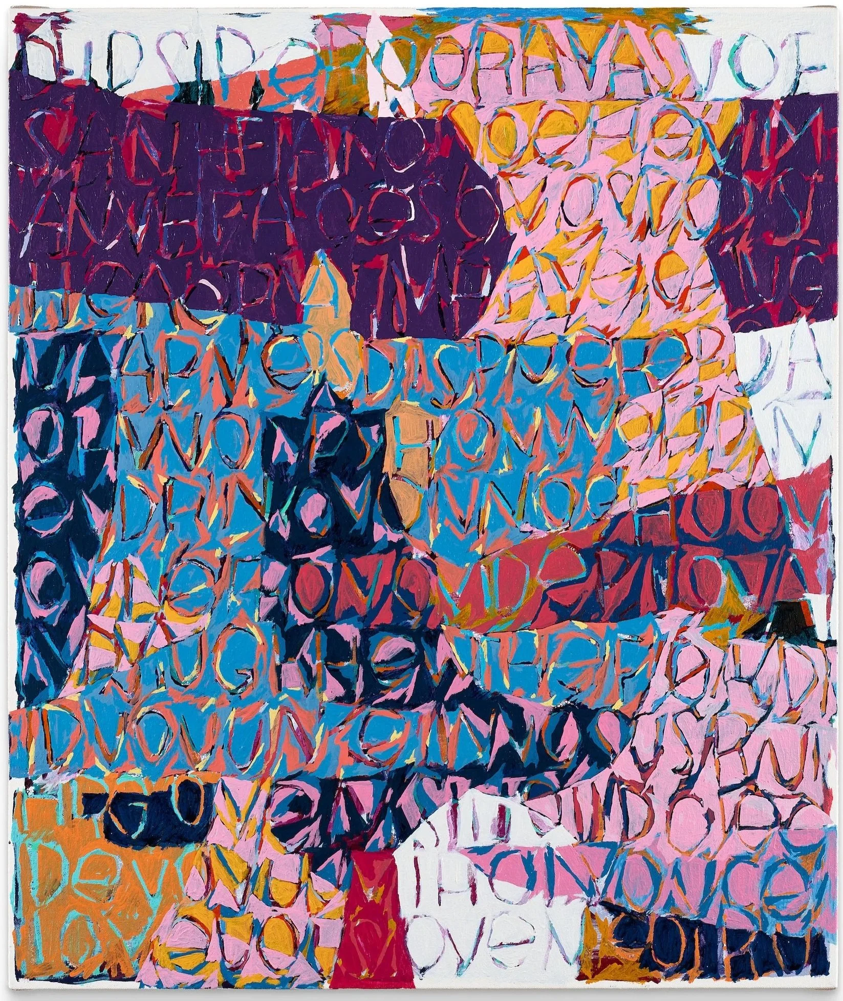  The secrets you have stuck in your smile.    Oil and oil pastel on canvas.   32 x 27 in. 81 x 69 cm.  2026.  