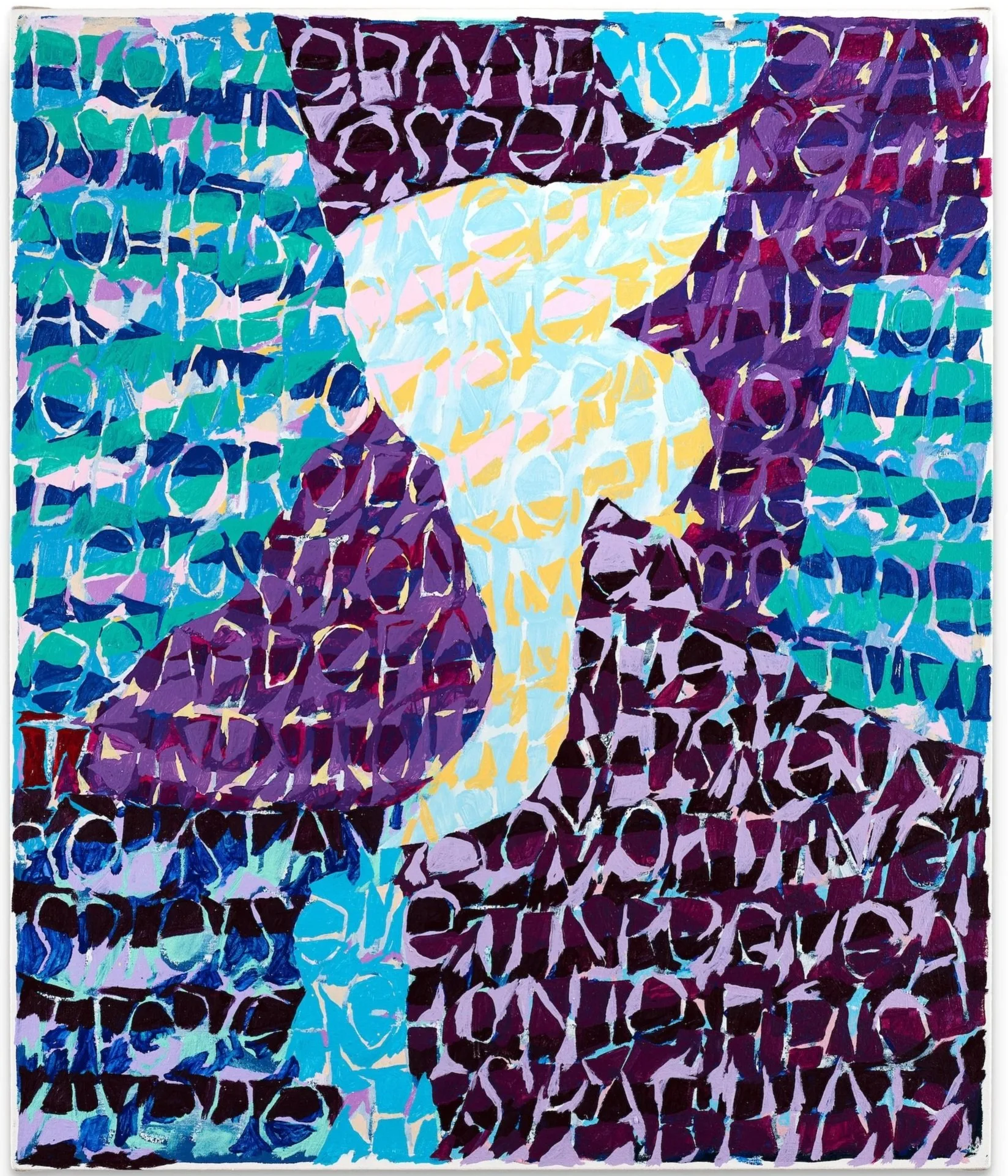  Private majesty and secret knowledge.   Oil and oil pastel on canvas.   32 x 27 in. 81 x 69 cm.   2026.  