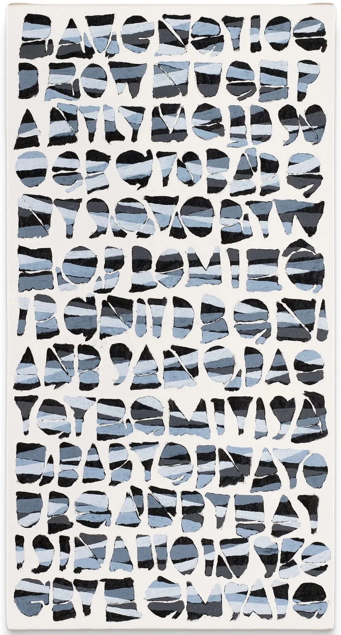  The secret is here in the present.  Oil and oil pastel on canvas.&nbsp;   23 x 12 in. 58 x 30 cm.   2026.  