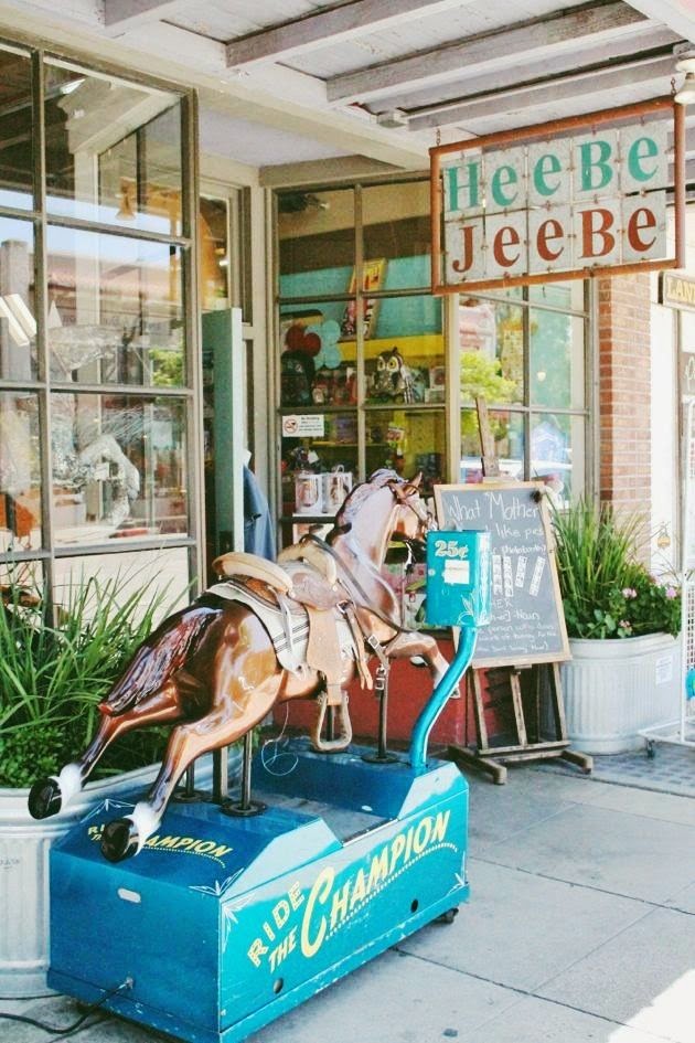 Champion the mechanical horse- Heebe Jeebe on Kentucky Street, downtown Petaluma