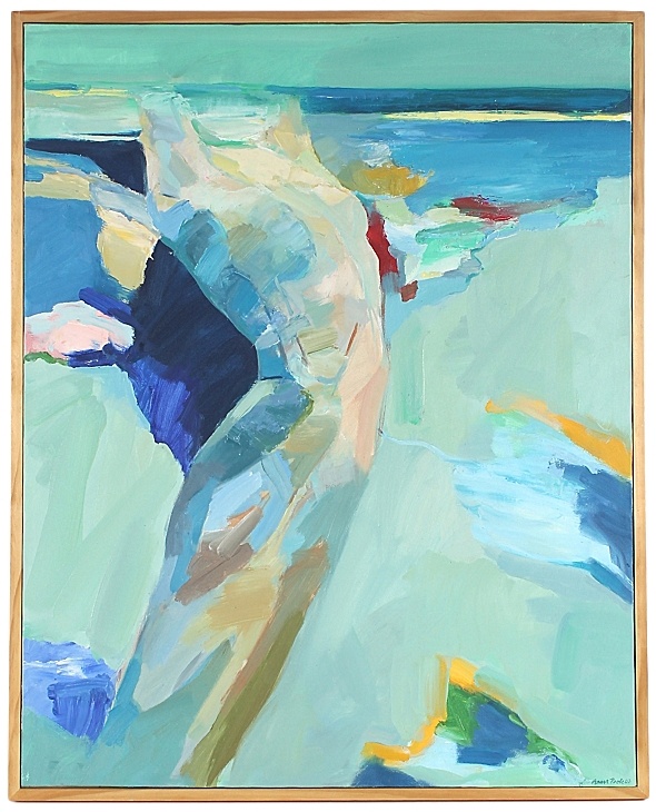 Abstracted Figure, oil on canvas, by Anna Pool 25x31 $1295