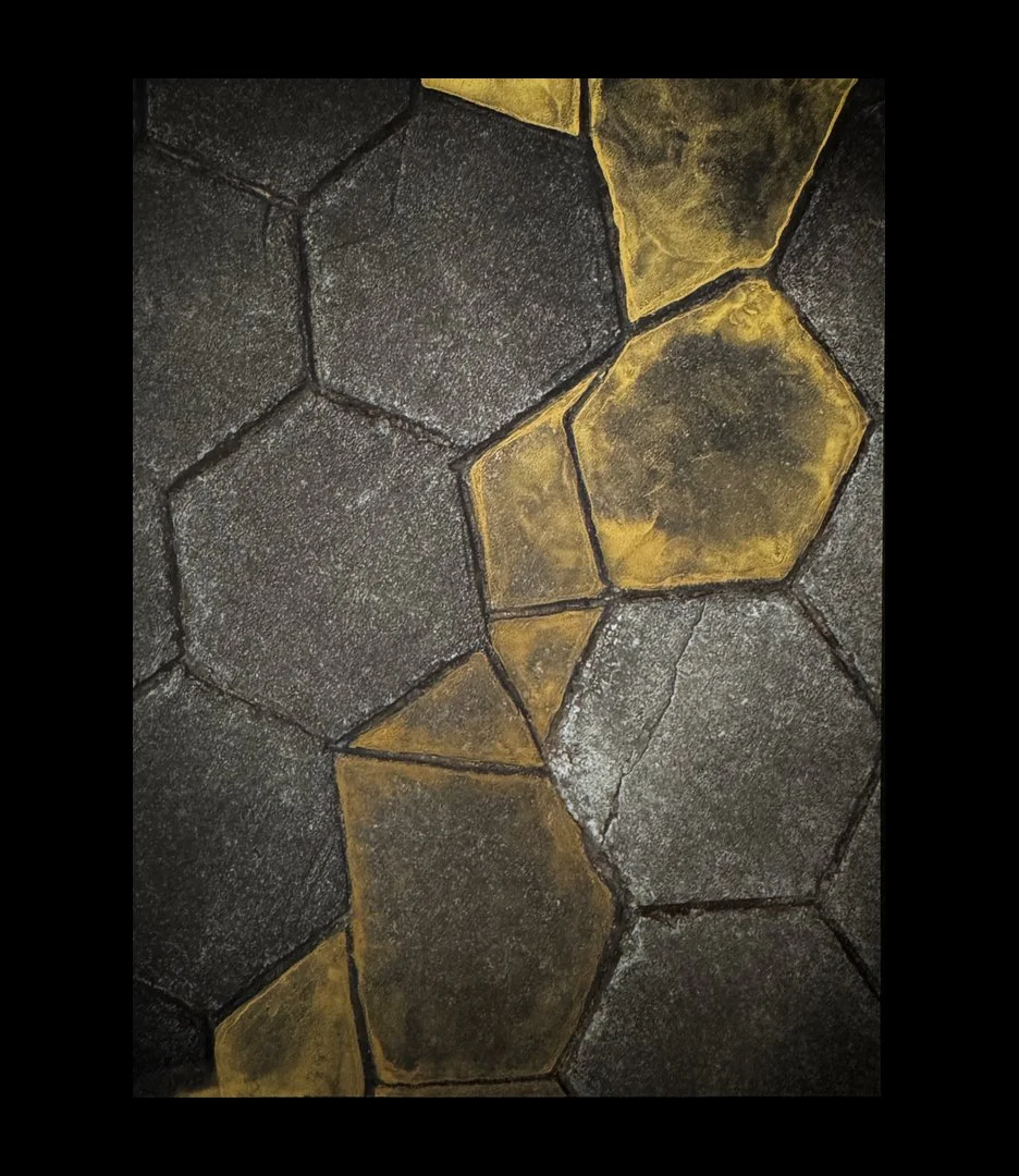  iPhone photograph, giclée print, gold gouache   ©Nancy Mims  