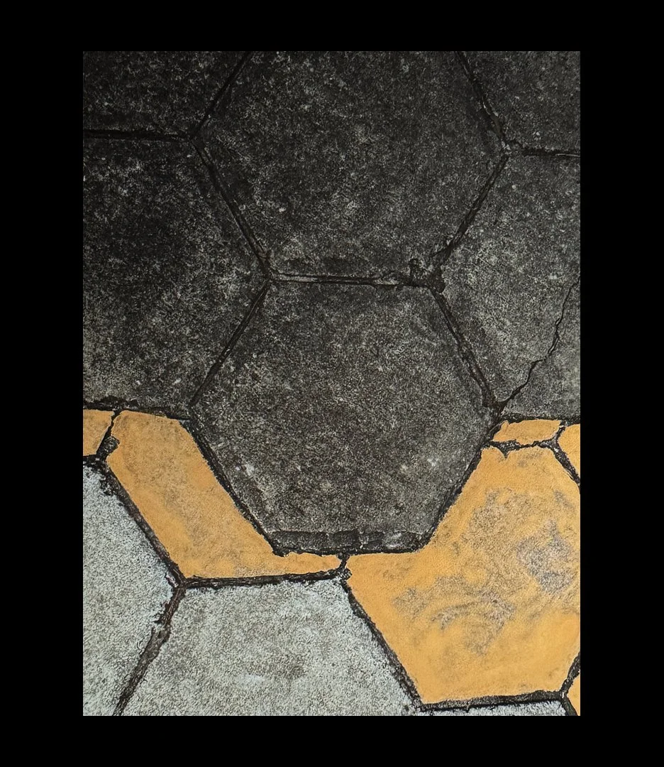  iPhone photograph, giclée print, gold gouache   ©Nancy Mims  