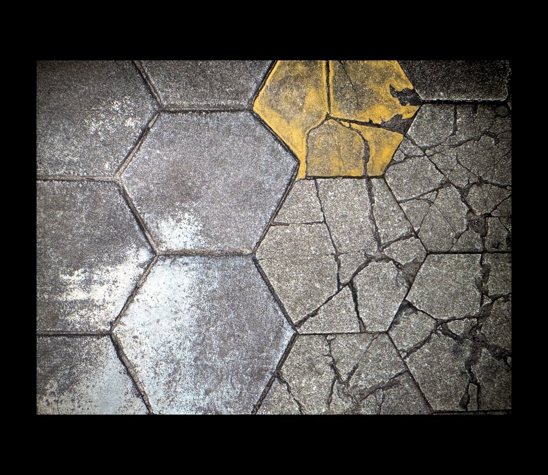  iPhone photograph, giclée print, gold gouache   ©Nancy Mims  