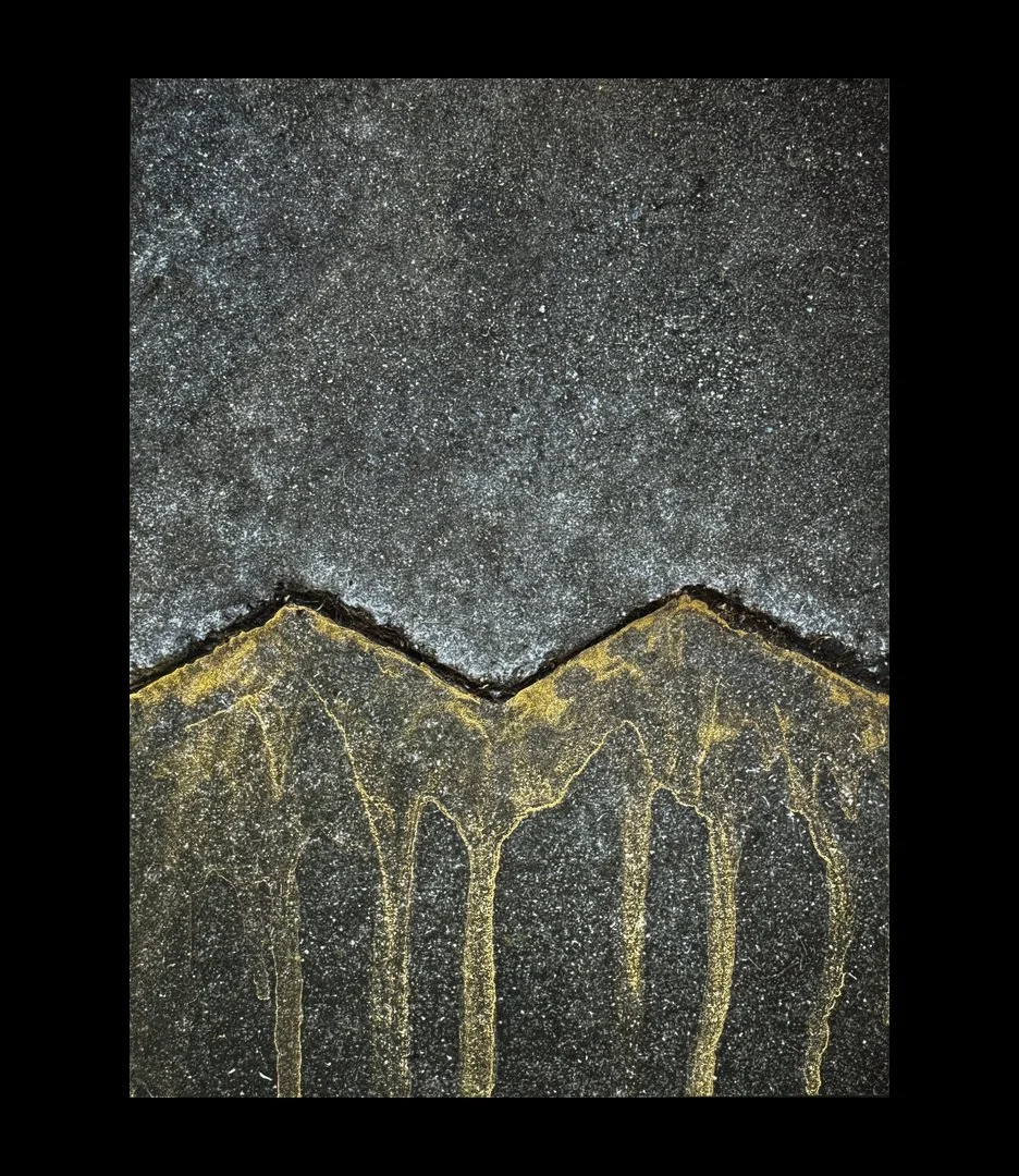  iPhone photograph, giclée print, gold gouache   ©Nancy Mims  