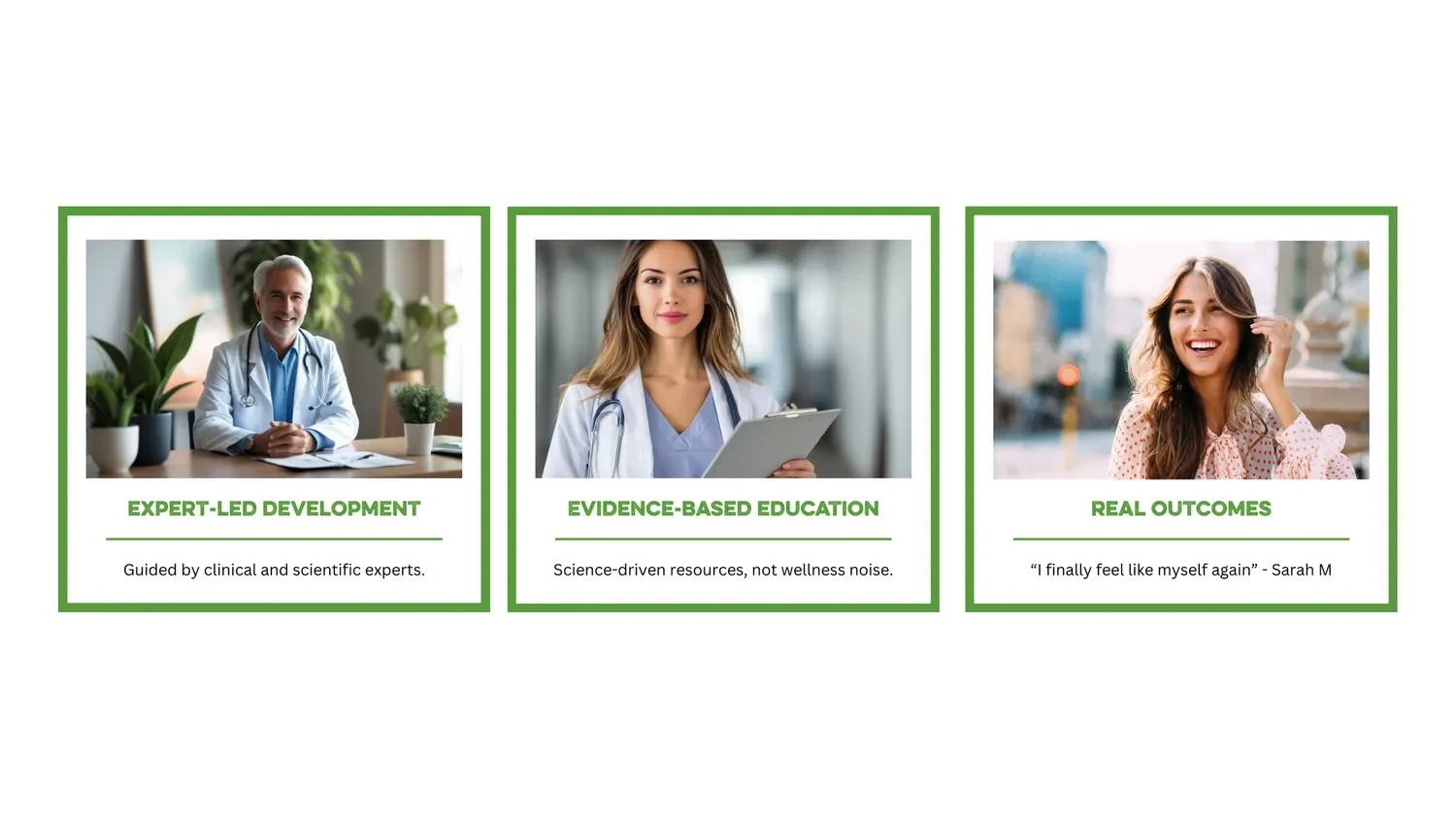 image showing doctors woman representing experts evidence real outcomes