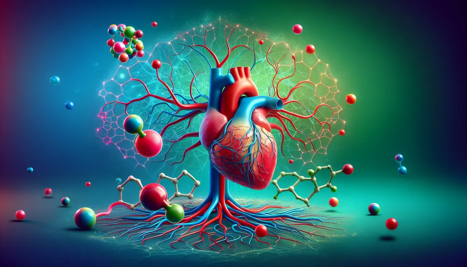 stylized image of a heart with arteries and veins the looks like a tree