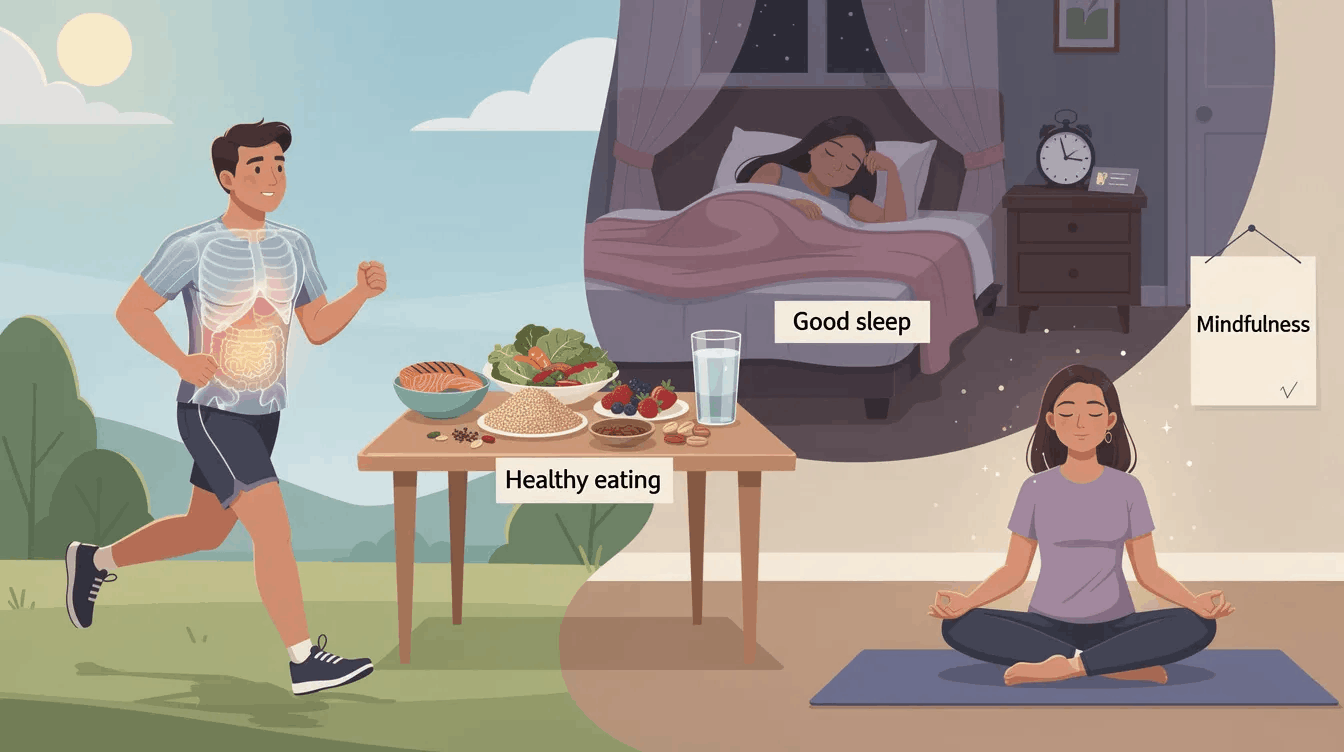 image showing different strategies to reduce visceral fat