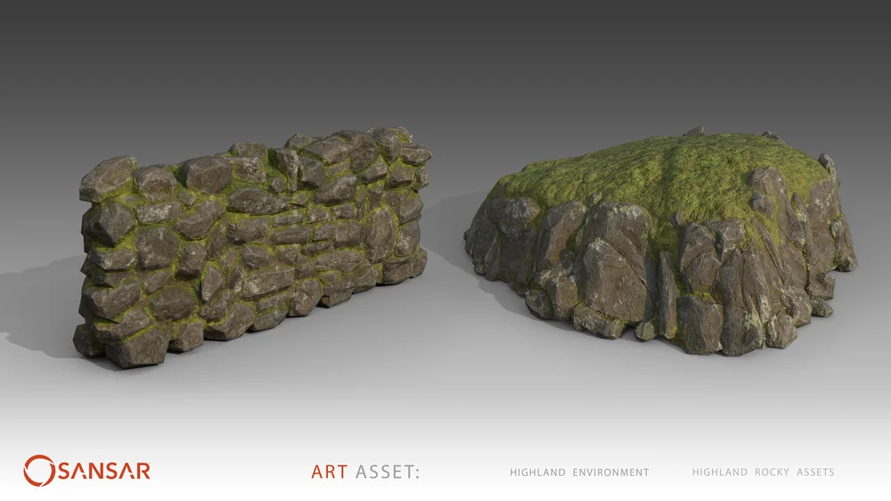 Highland Stone Wall and Rock Patch