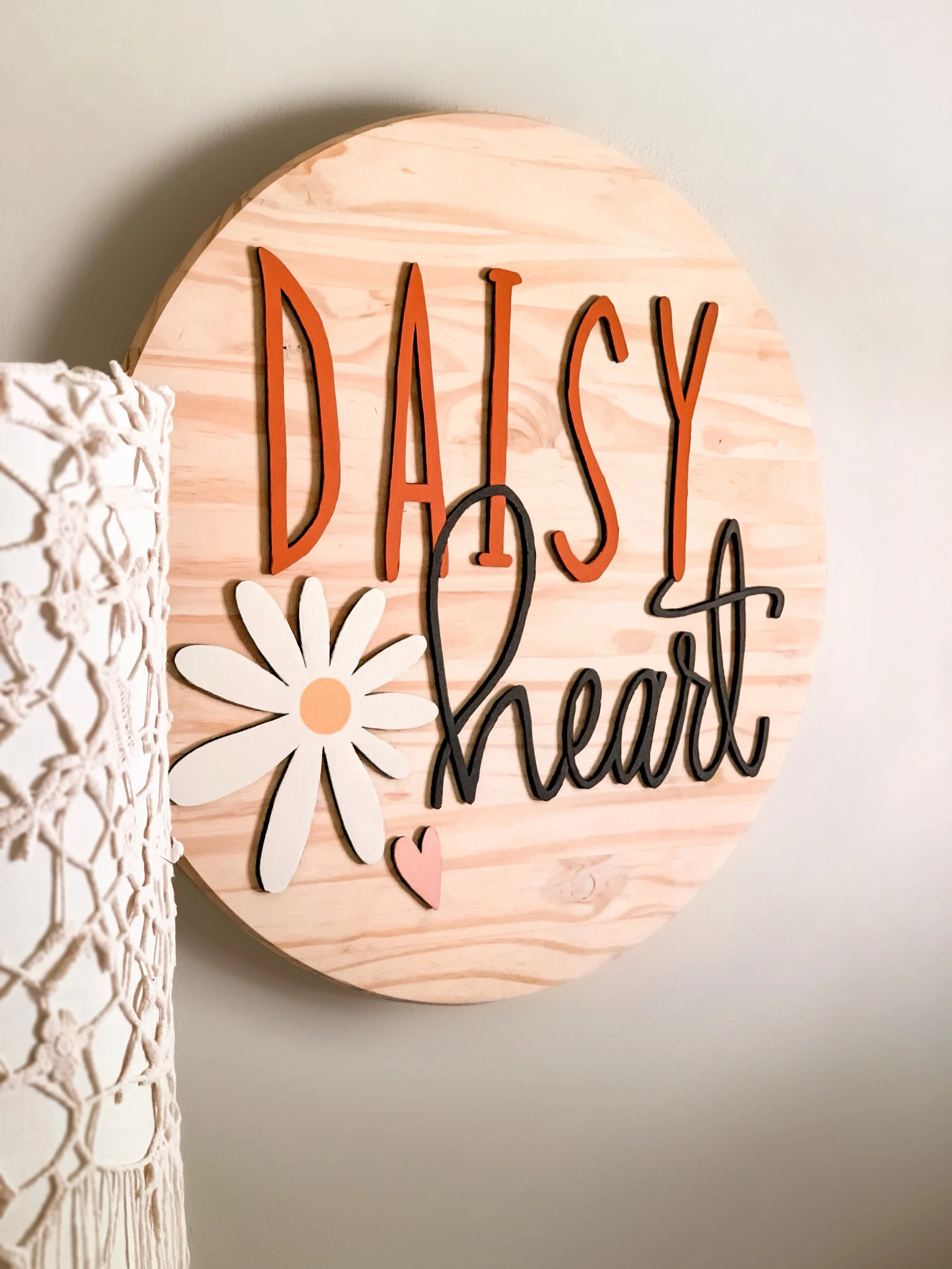 Wooden Name Circle Board
